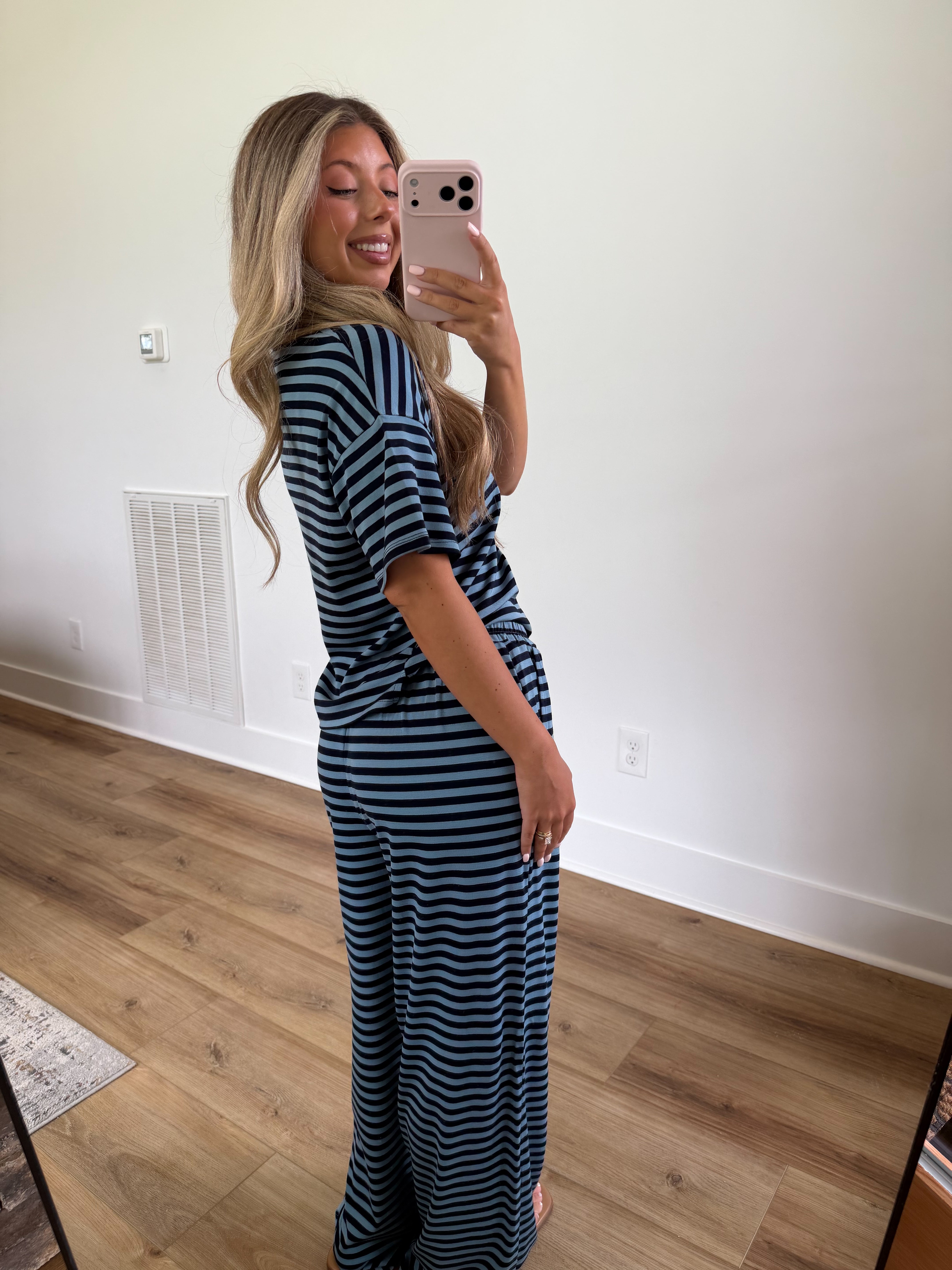 Midnight Stripe Lounge Set