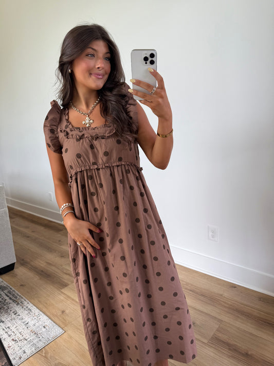 Autumn Polka-Dot Maxi