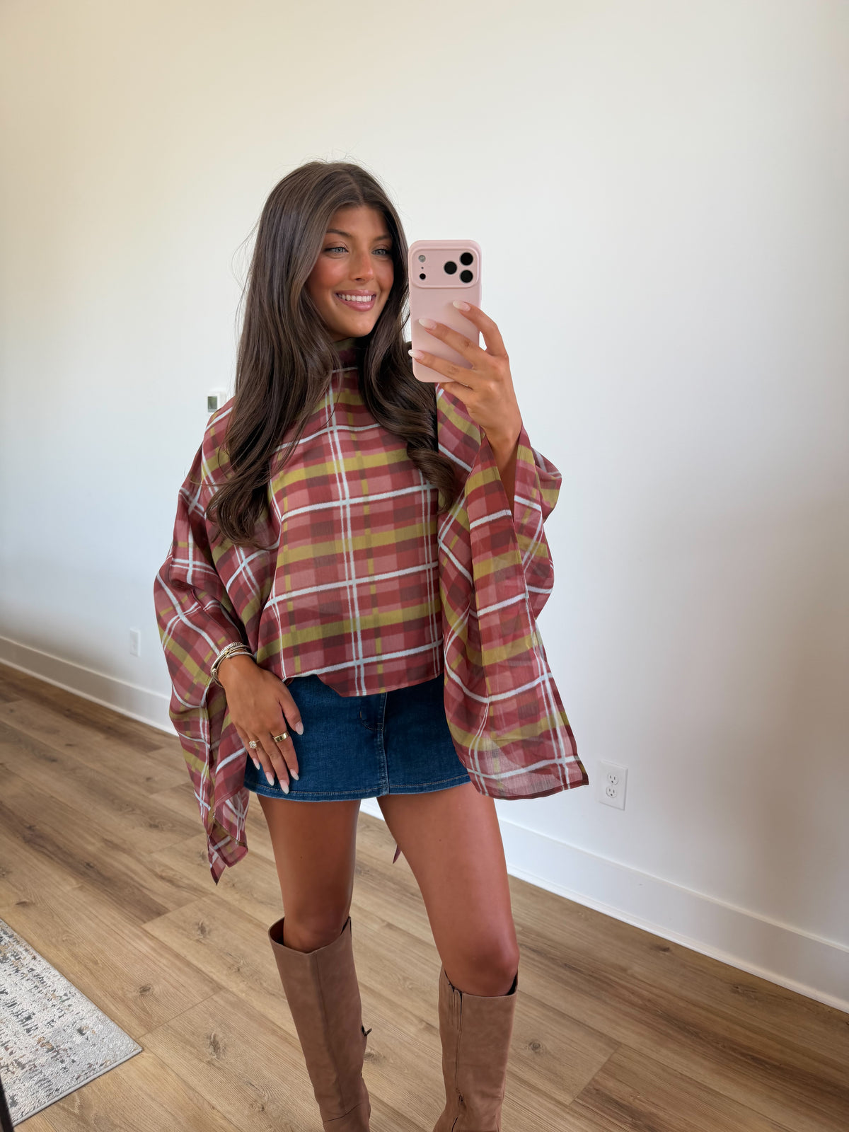 Cider Season Plaid Top