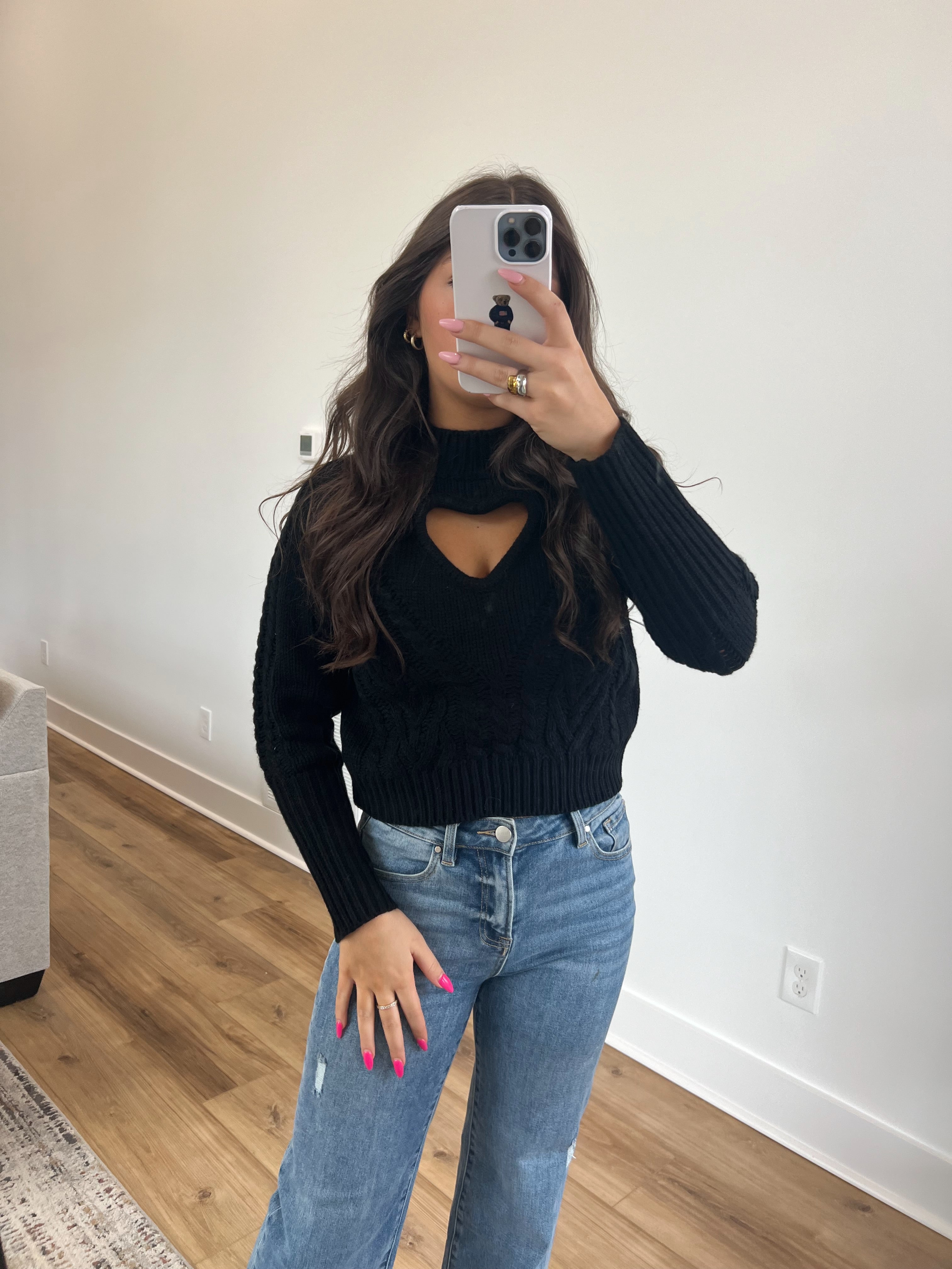 Black Sabrina Sweater