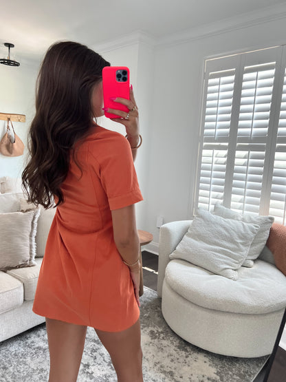 Burnt Orange Denim Dress