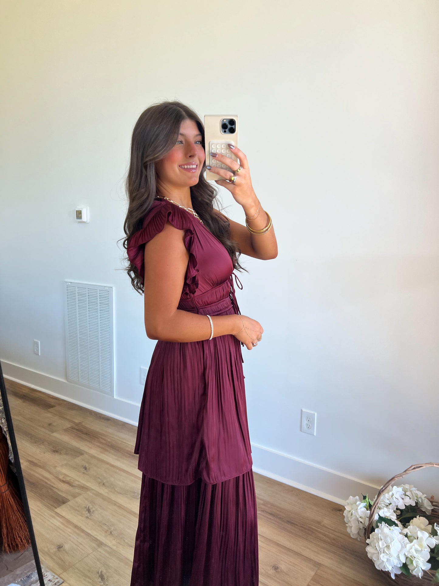 Burgundy Ashley Maxi Dress