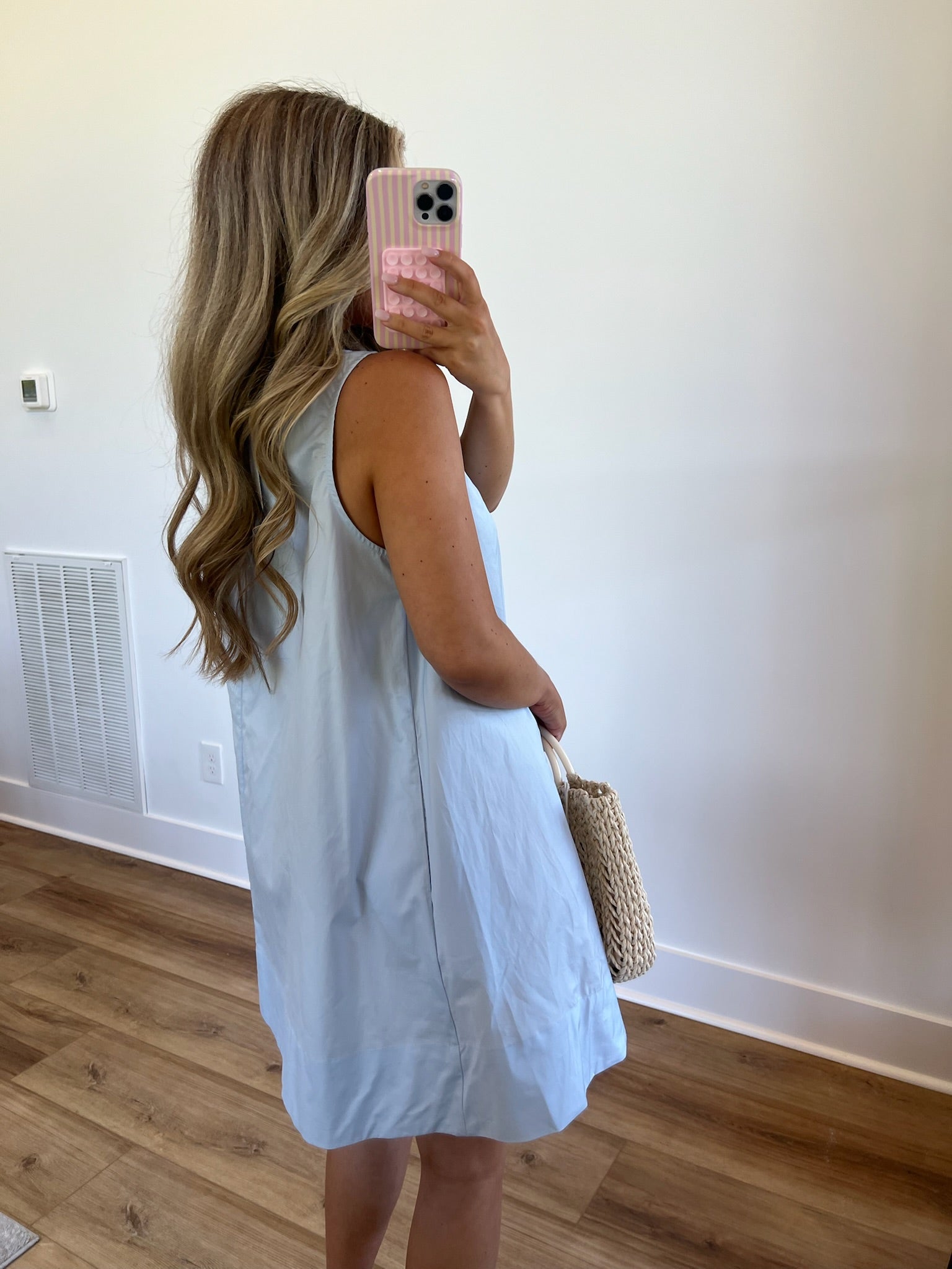 Blue Scoop Neck Mini