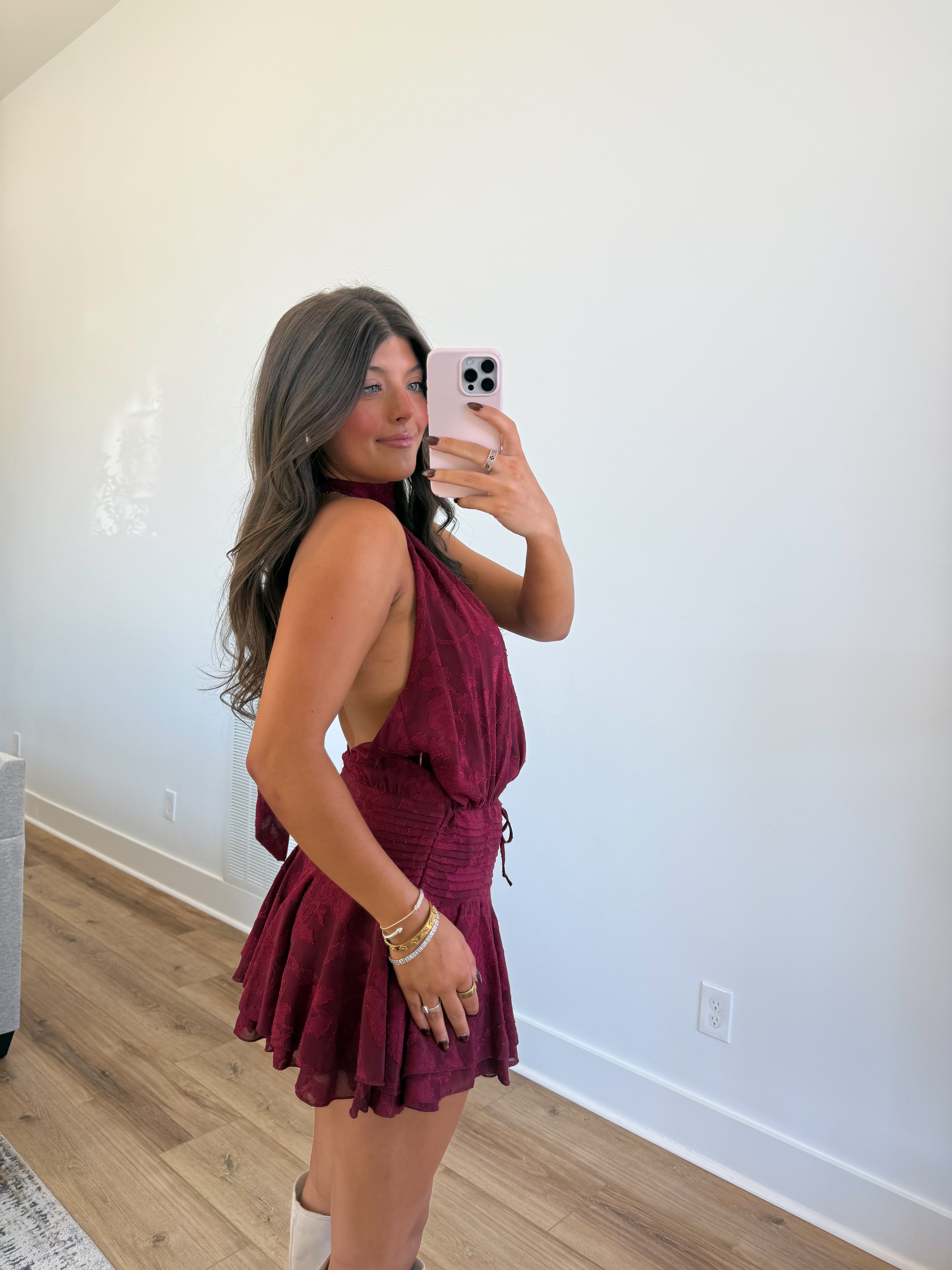 The Cranberry Chiffon Dress