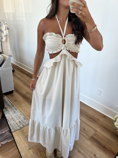 Coastal Cut-Out Maxi Dress