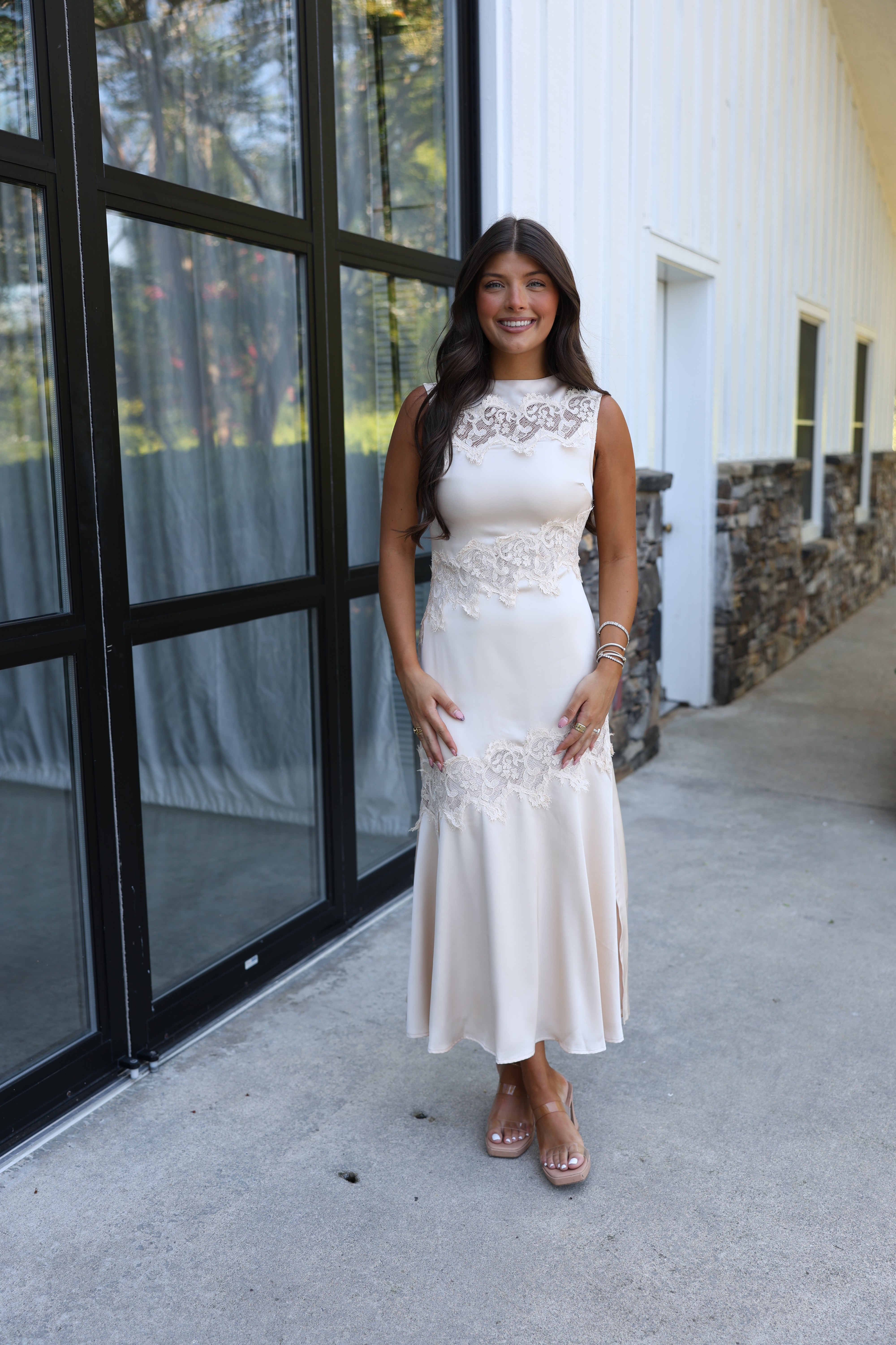 The Satin & Lace Dress