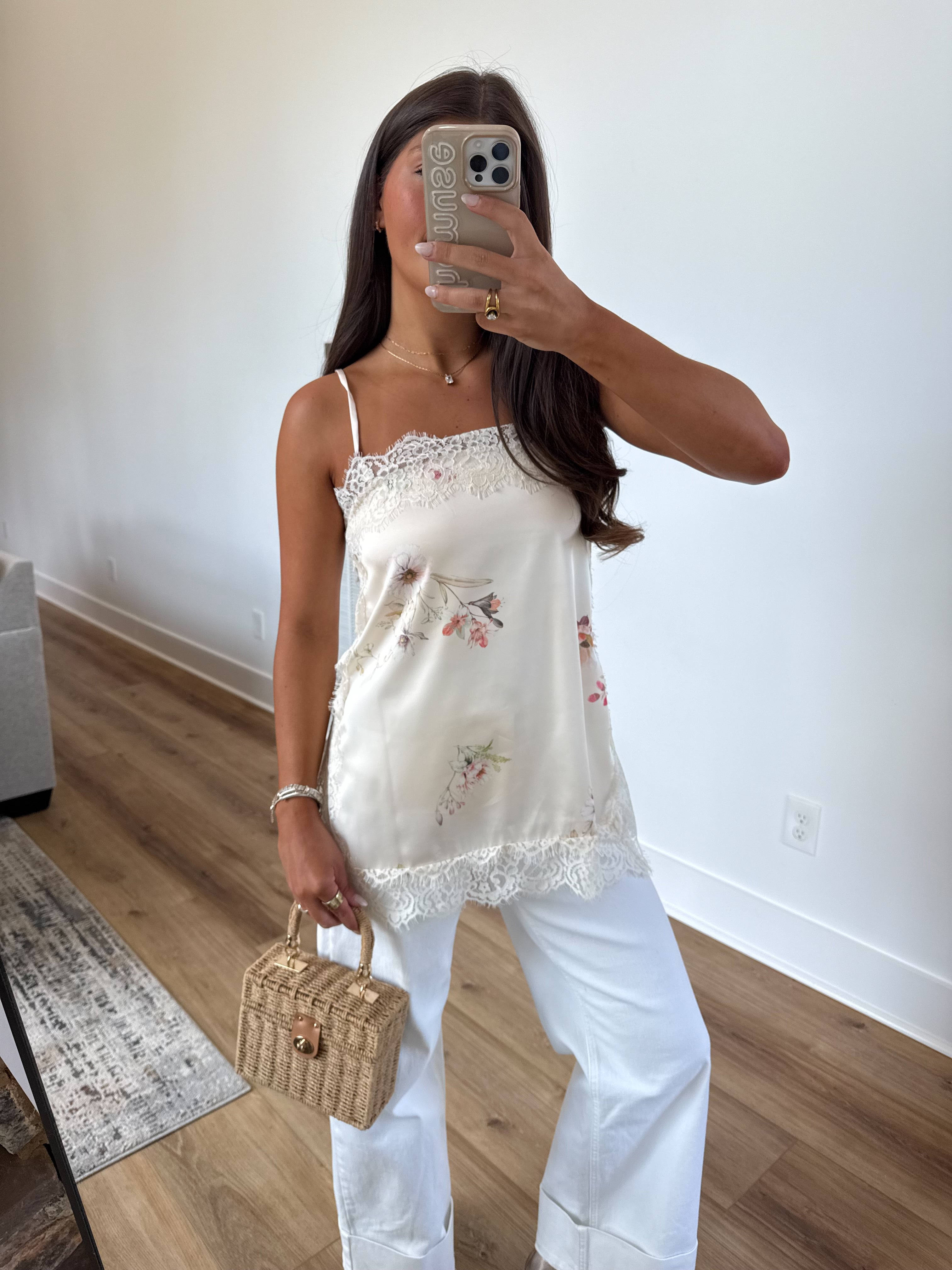 Lace Trim Tea Cami