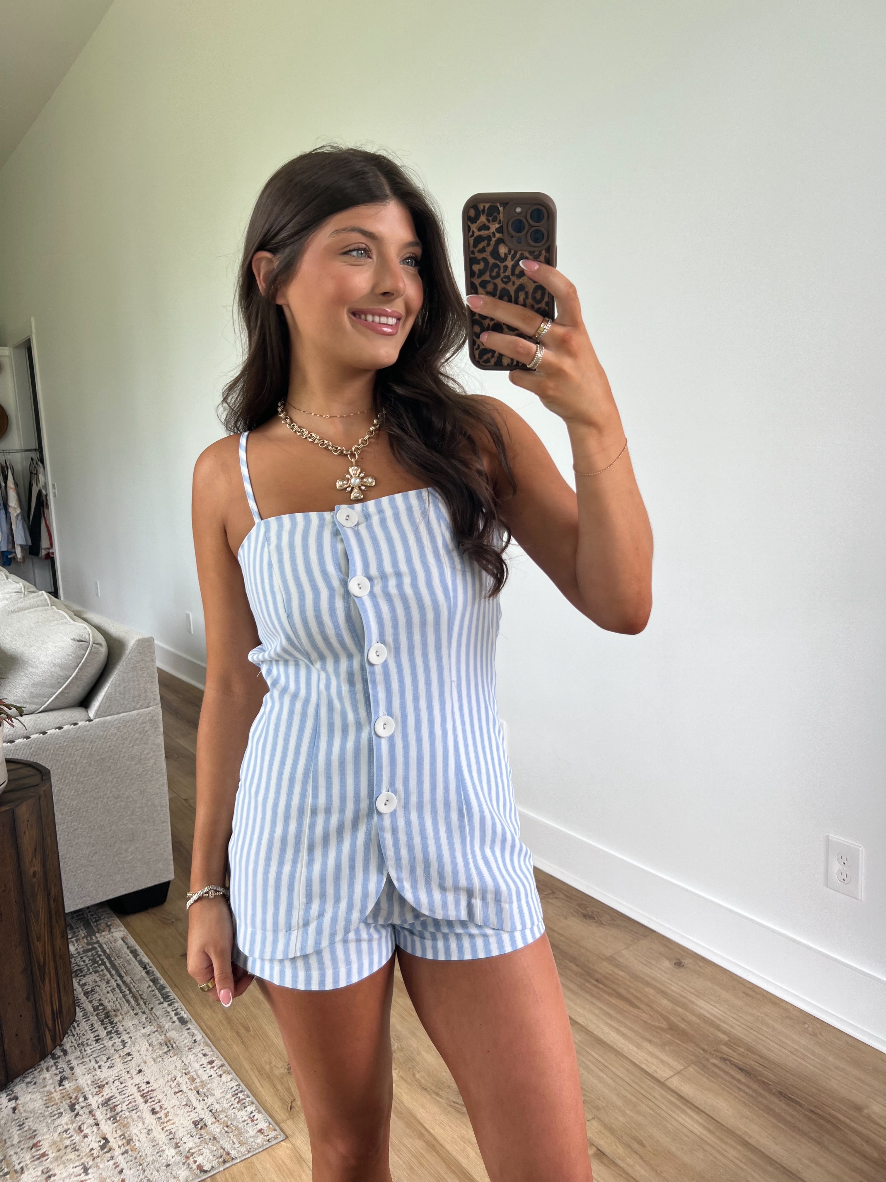 Nautical Pinstripe Romper