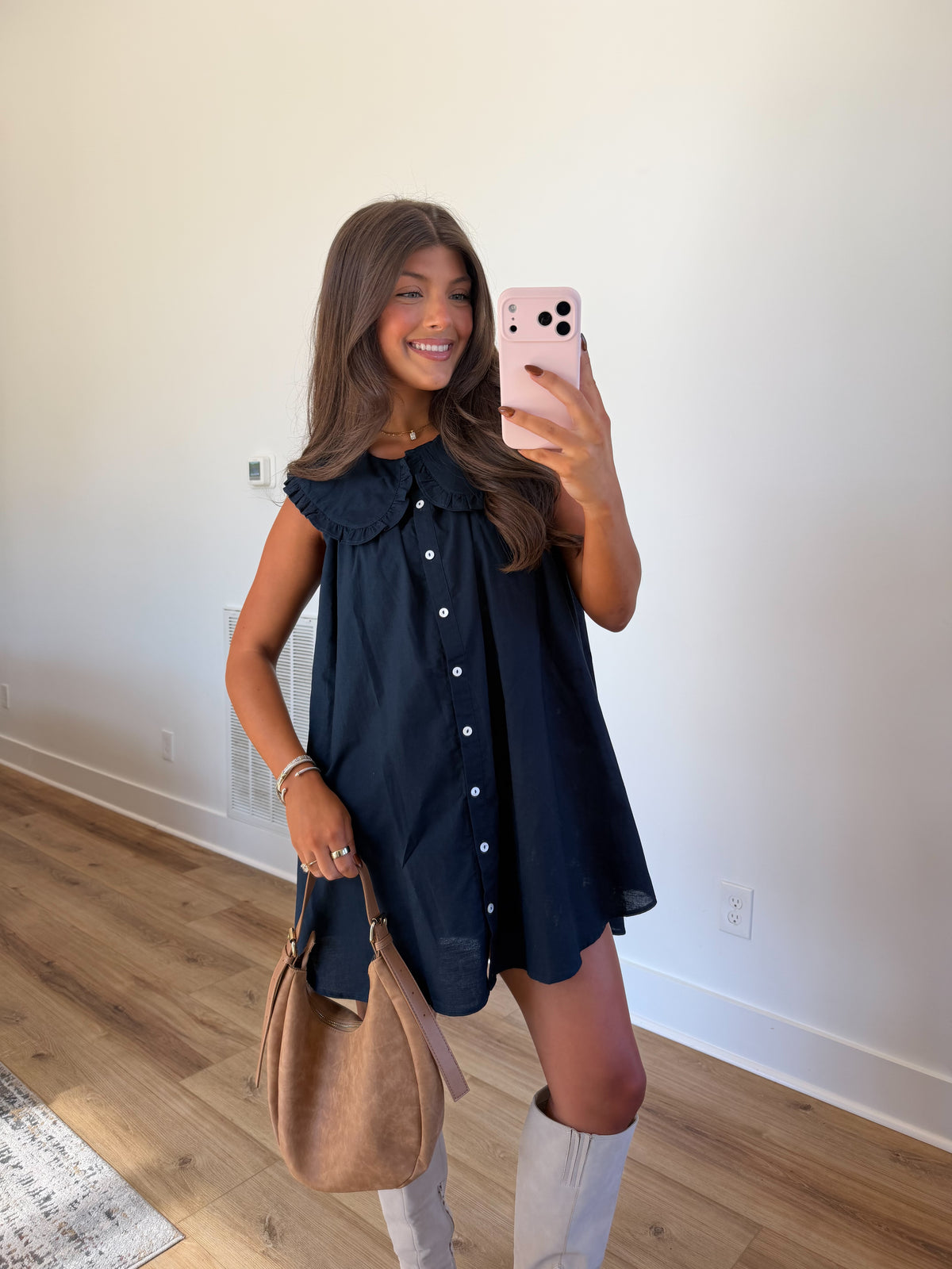 Nazy Peter Pan Collar Mini Dress