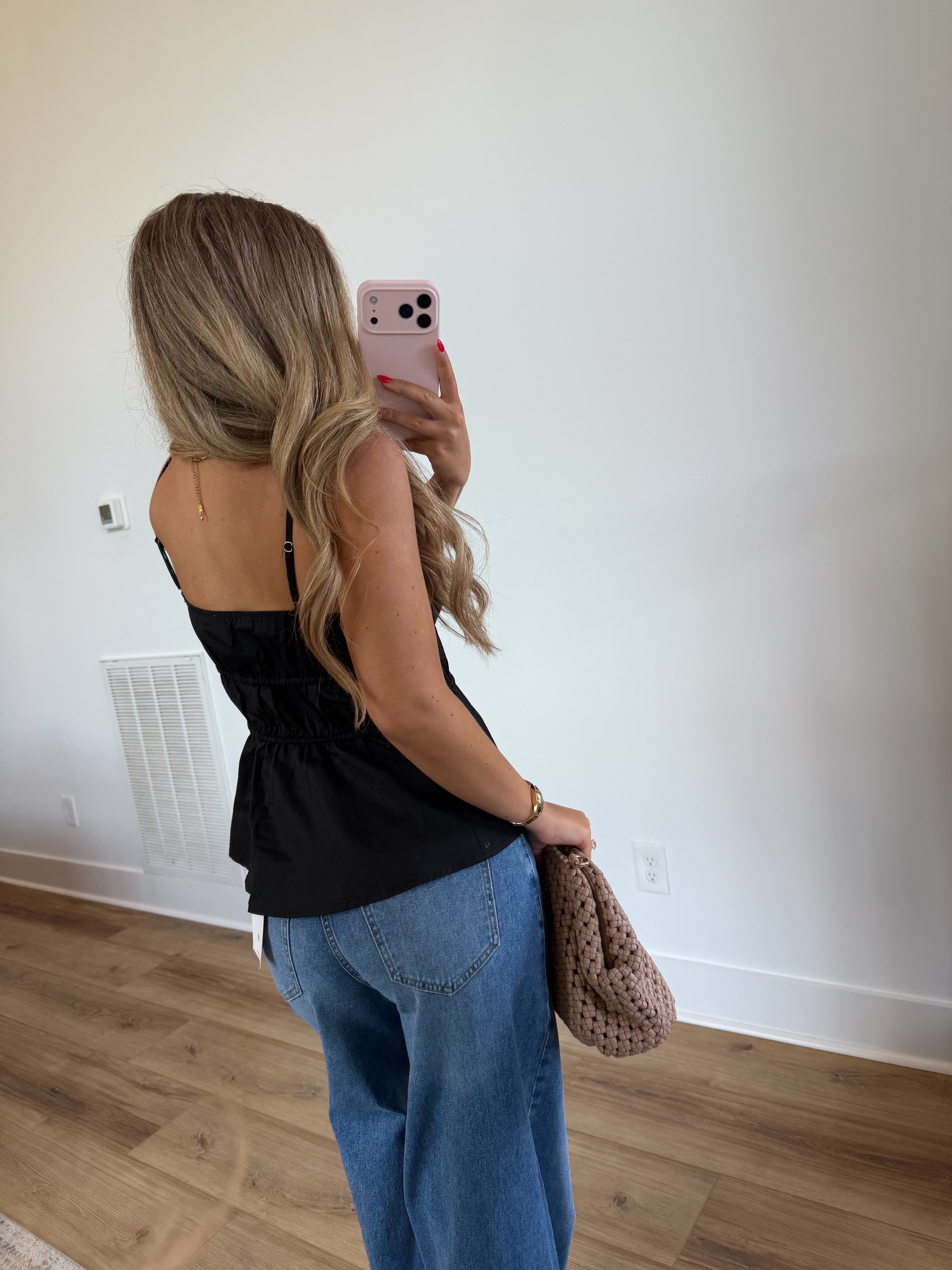 Black Peplum Top