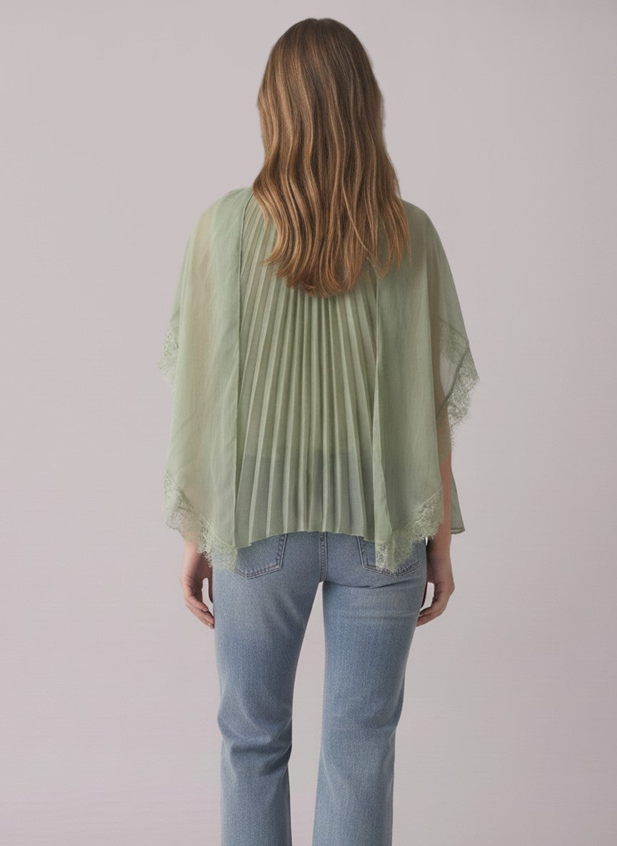 Sage Pleat Blouse