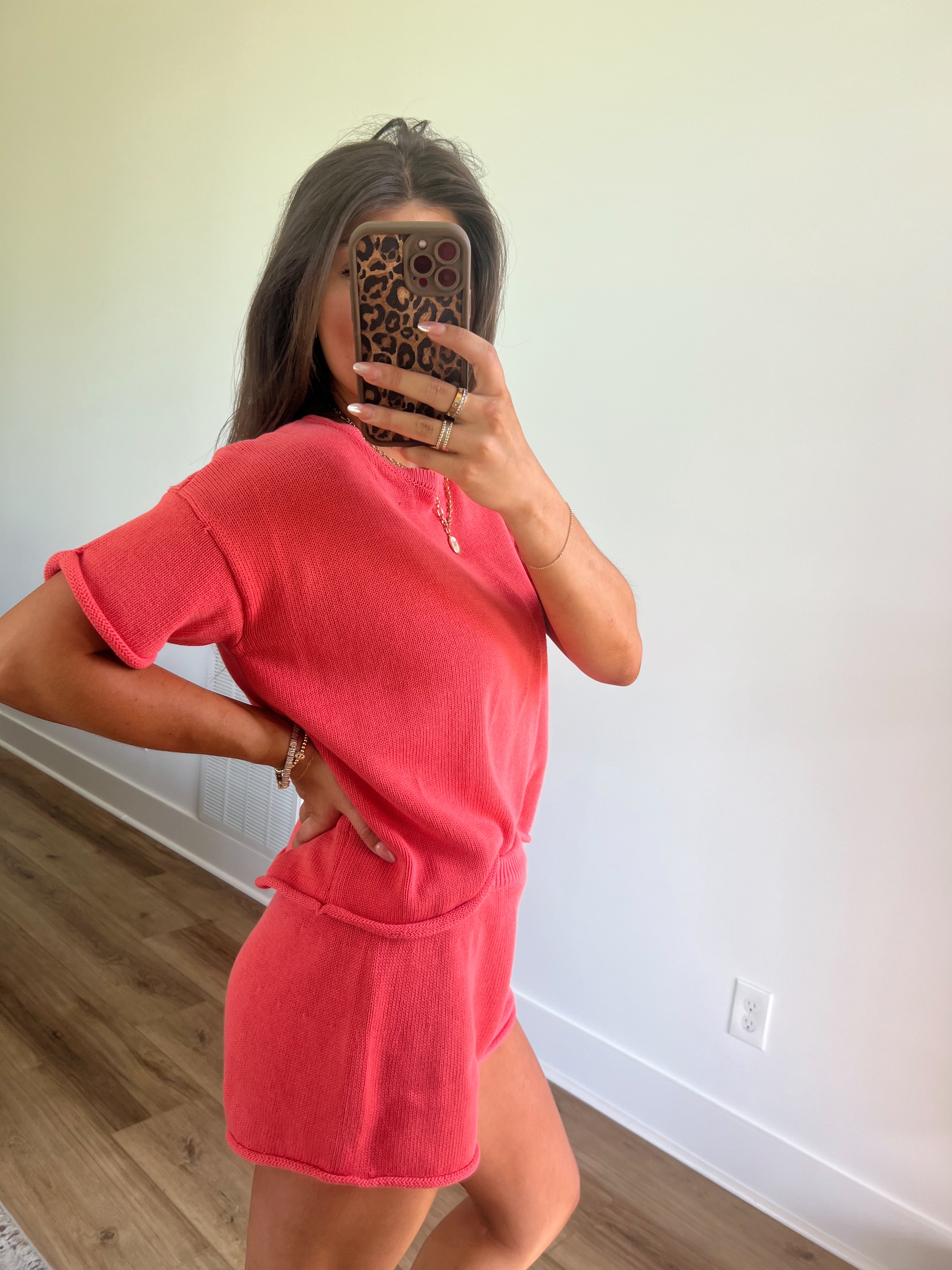 Coral Knit Lounge Set