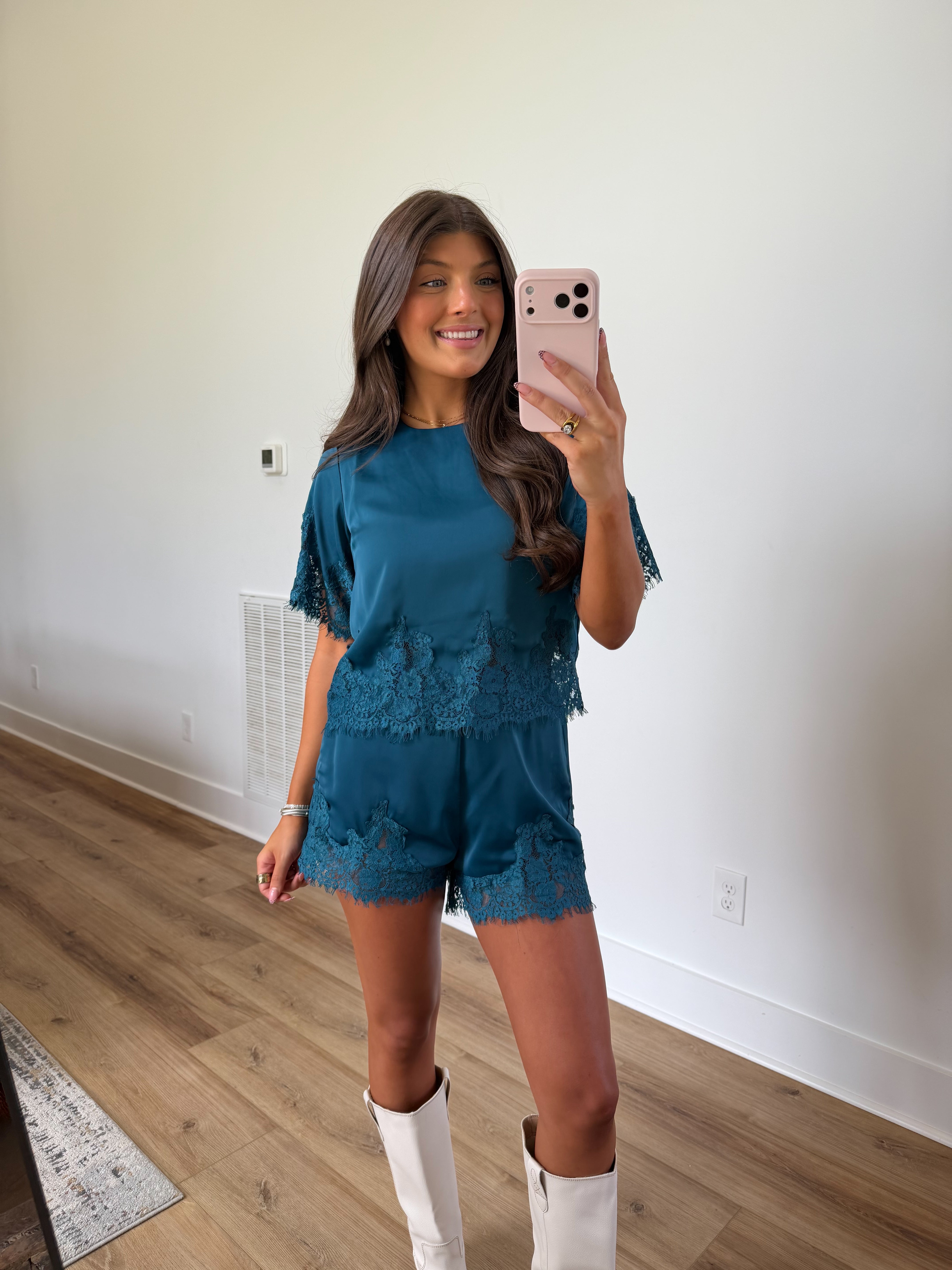 Deep Teal Lace Se