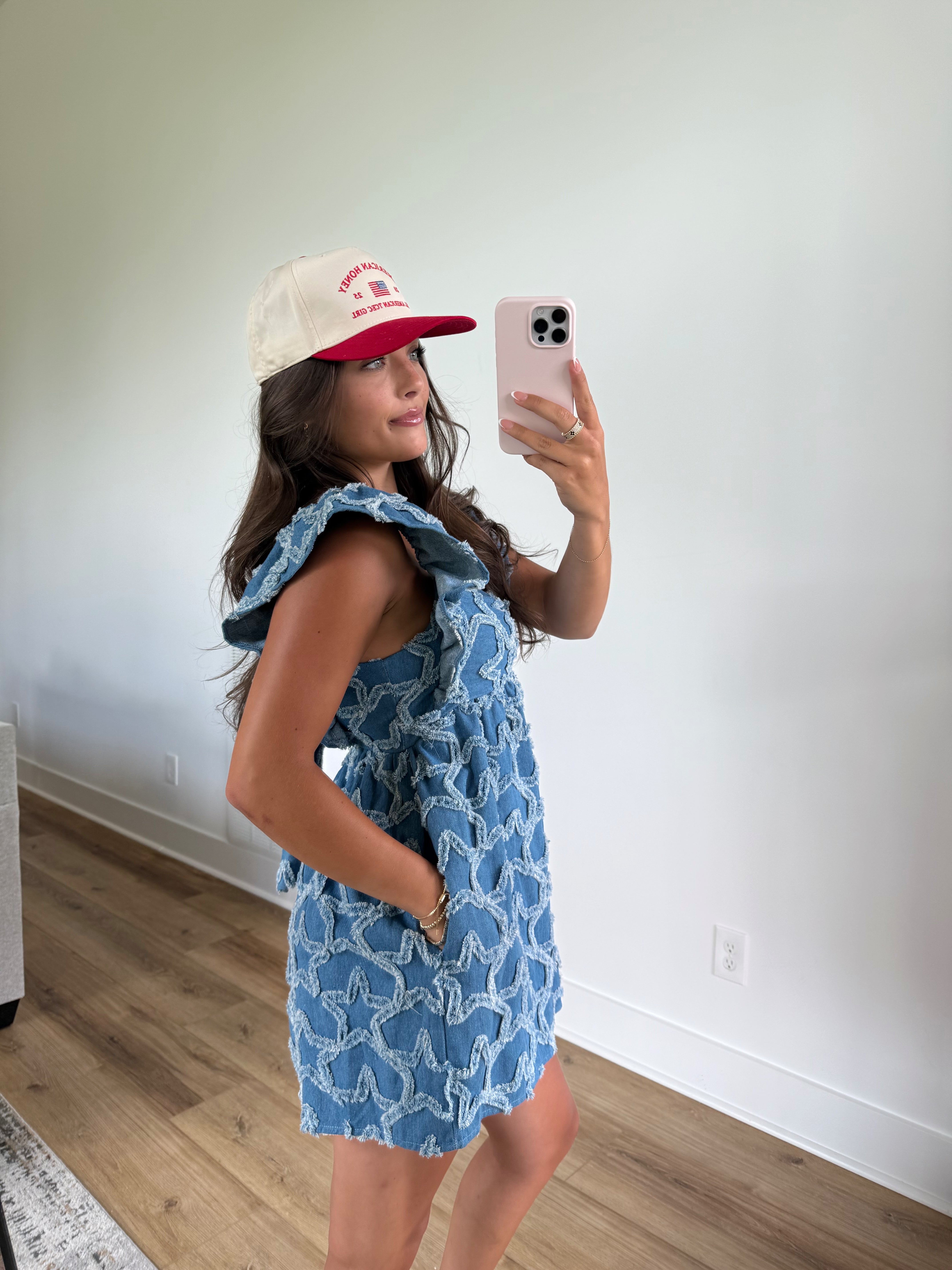 Star Girl Summer Denim Romper