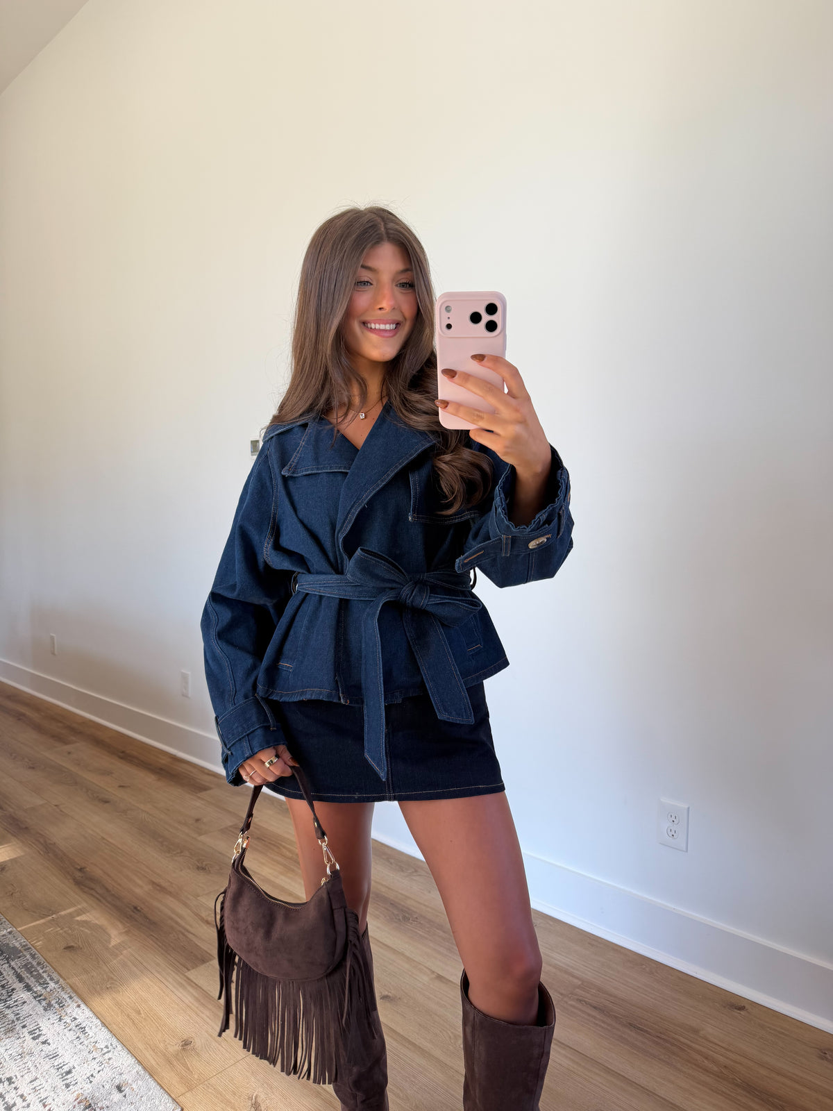 Dark Denim Trench Coat (PRE-ORDER (1-2 weeks)/ Restock)