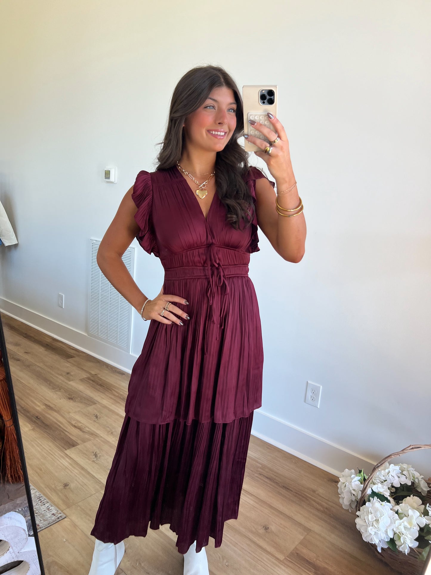 Burgundy Ashley Maxi Dress