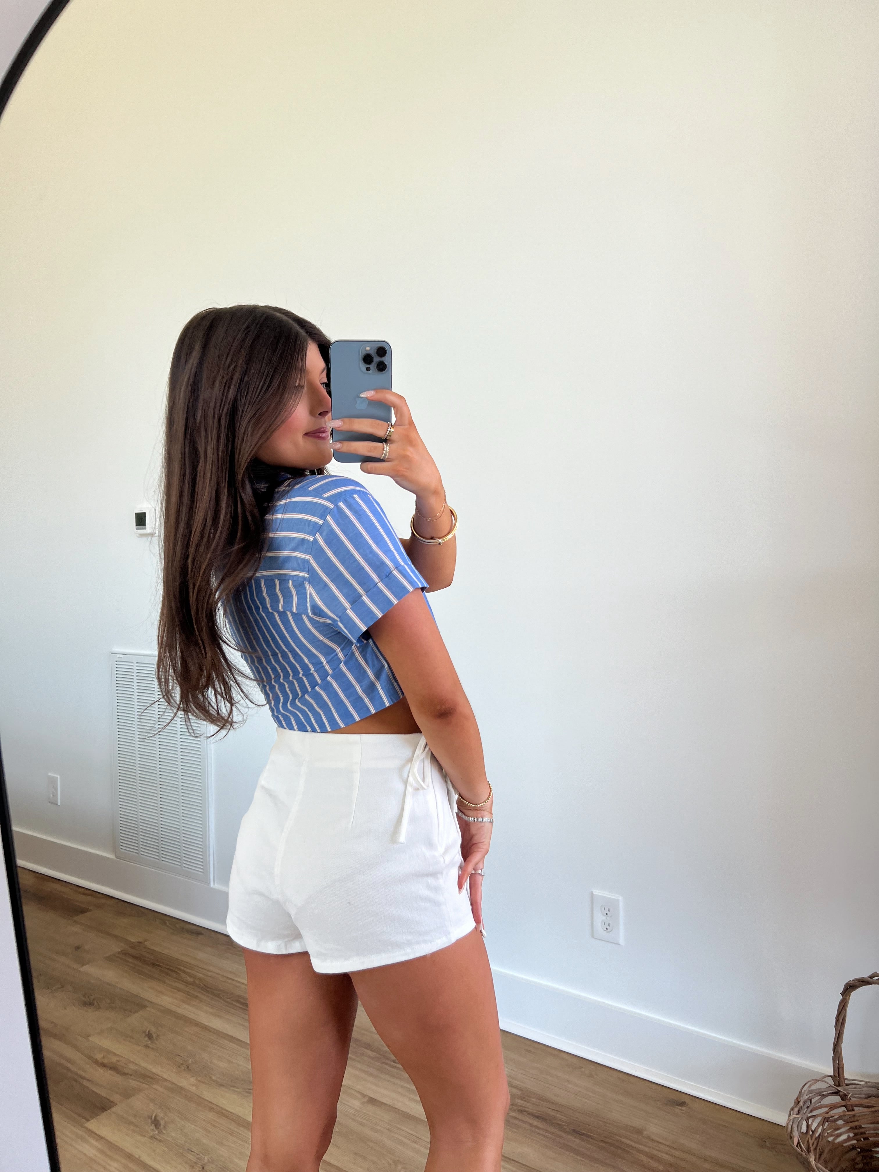(Blue) Bella Stripe Top