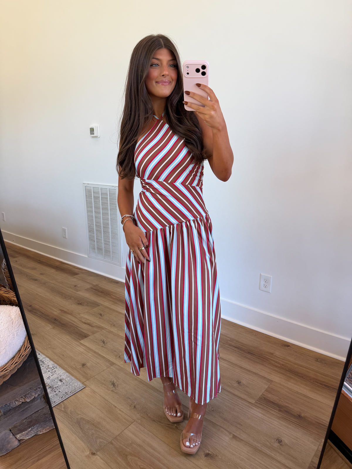 Multi Stripe Midi Dress