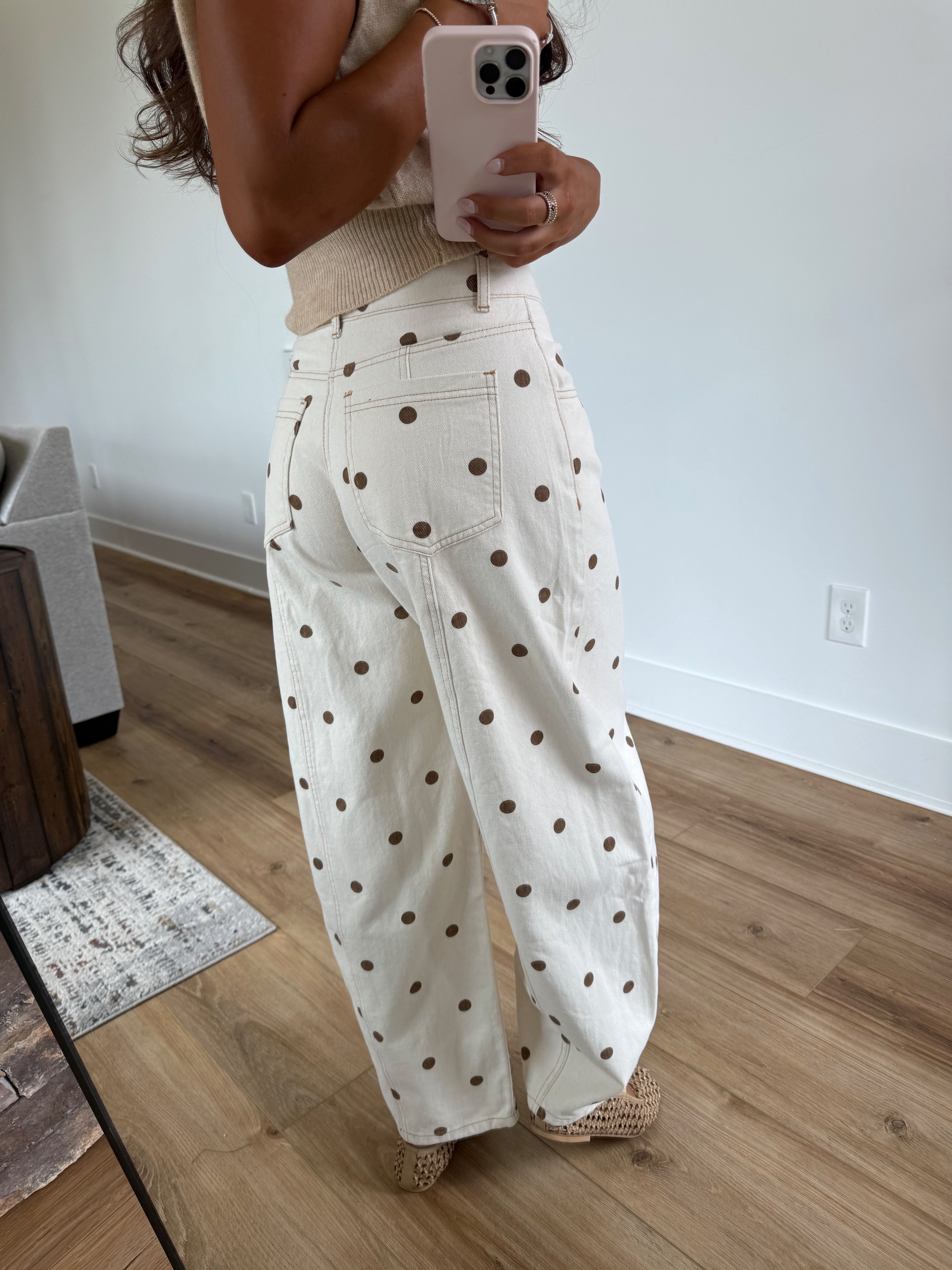 Chestnut Dots Jeans(PRE-ORDER (Mid-November)/ Restock)