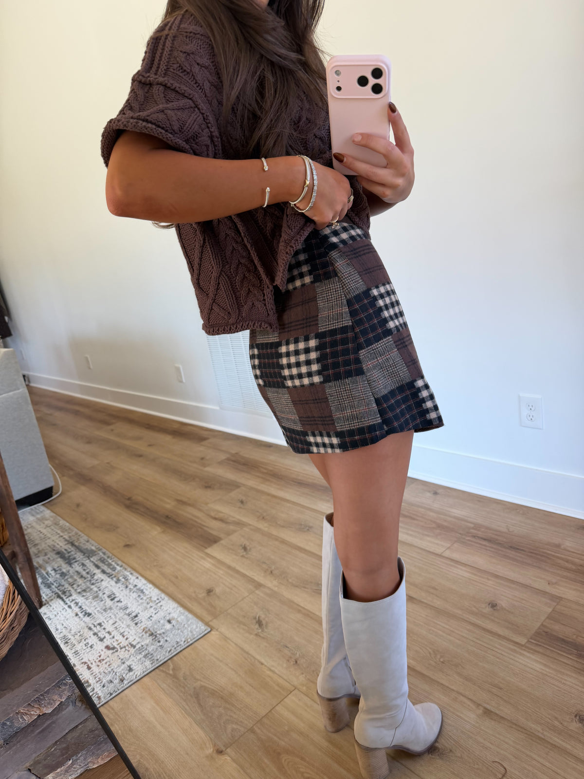 Harvest Plaid Skort