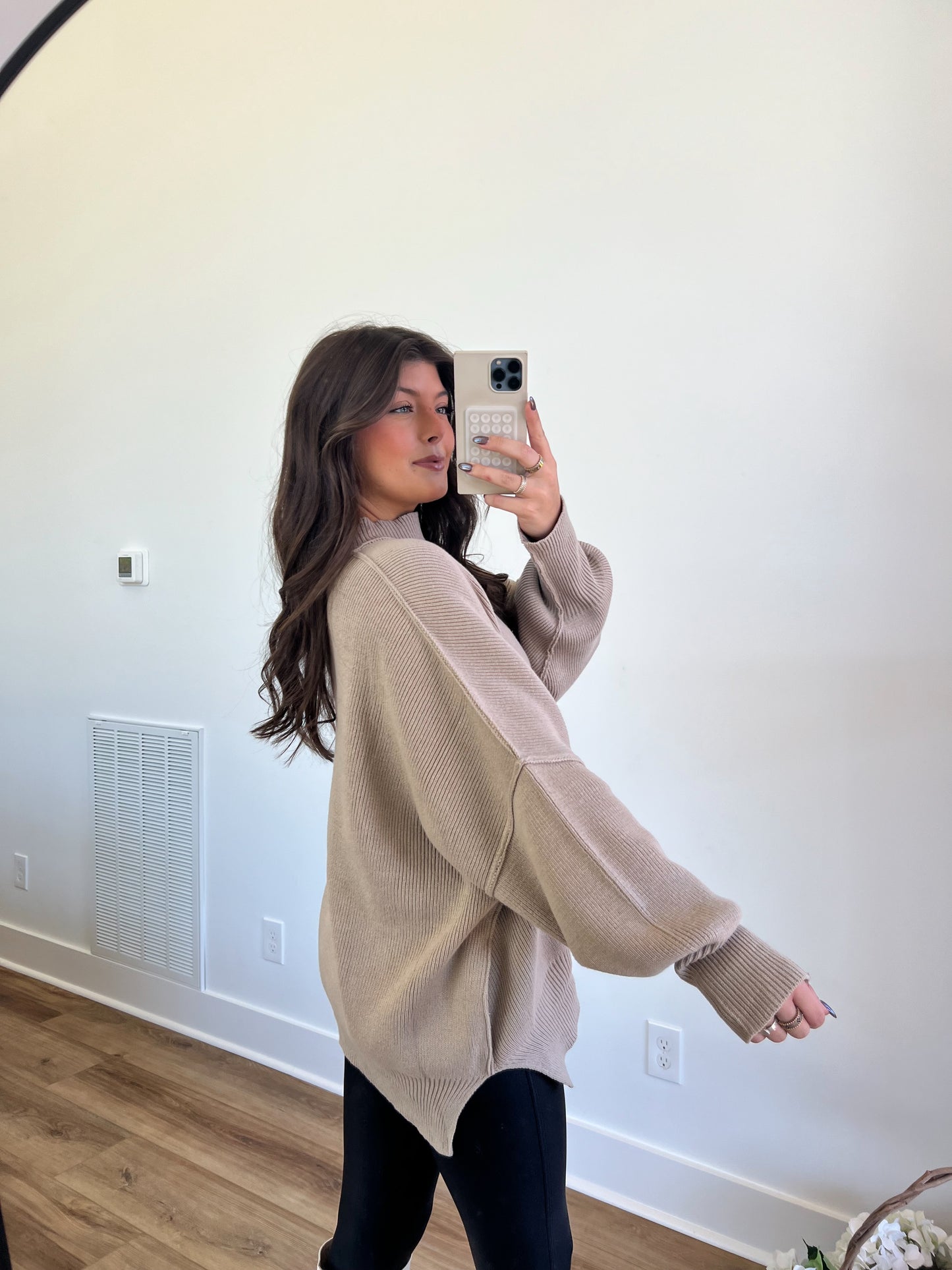 Mocha Essential Oversized Cozy Knit Sweater