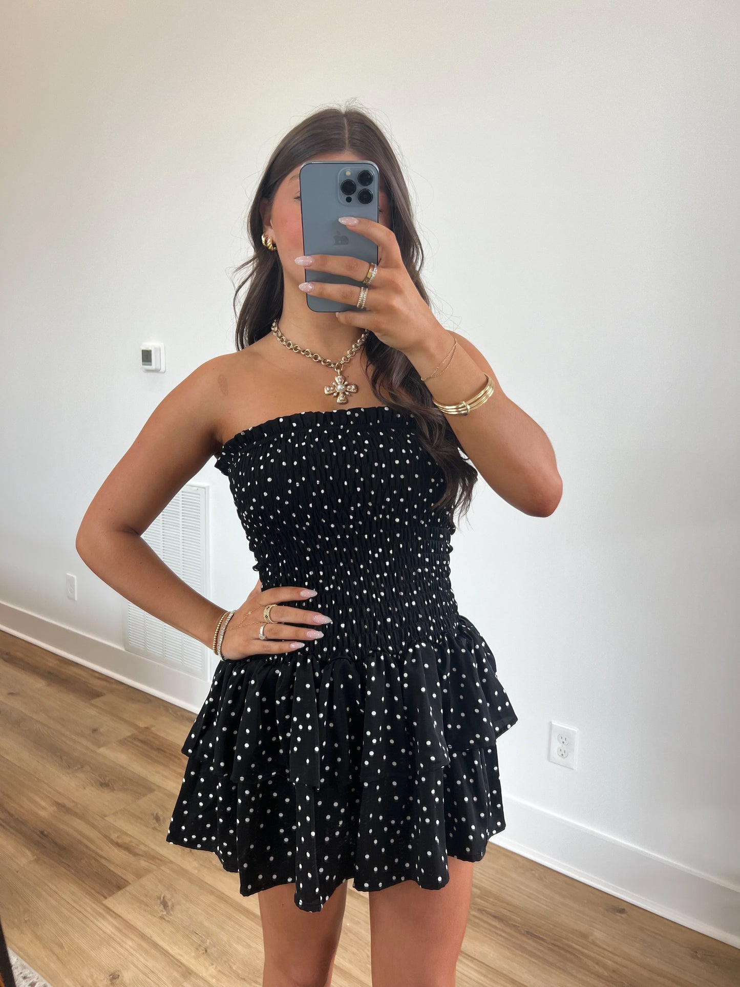 Date Night Polka Dot Mini Dress