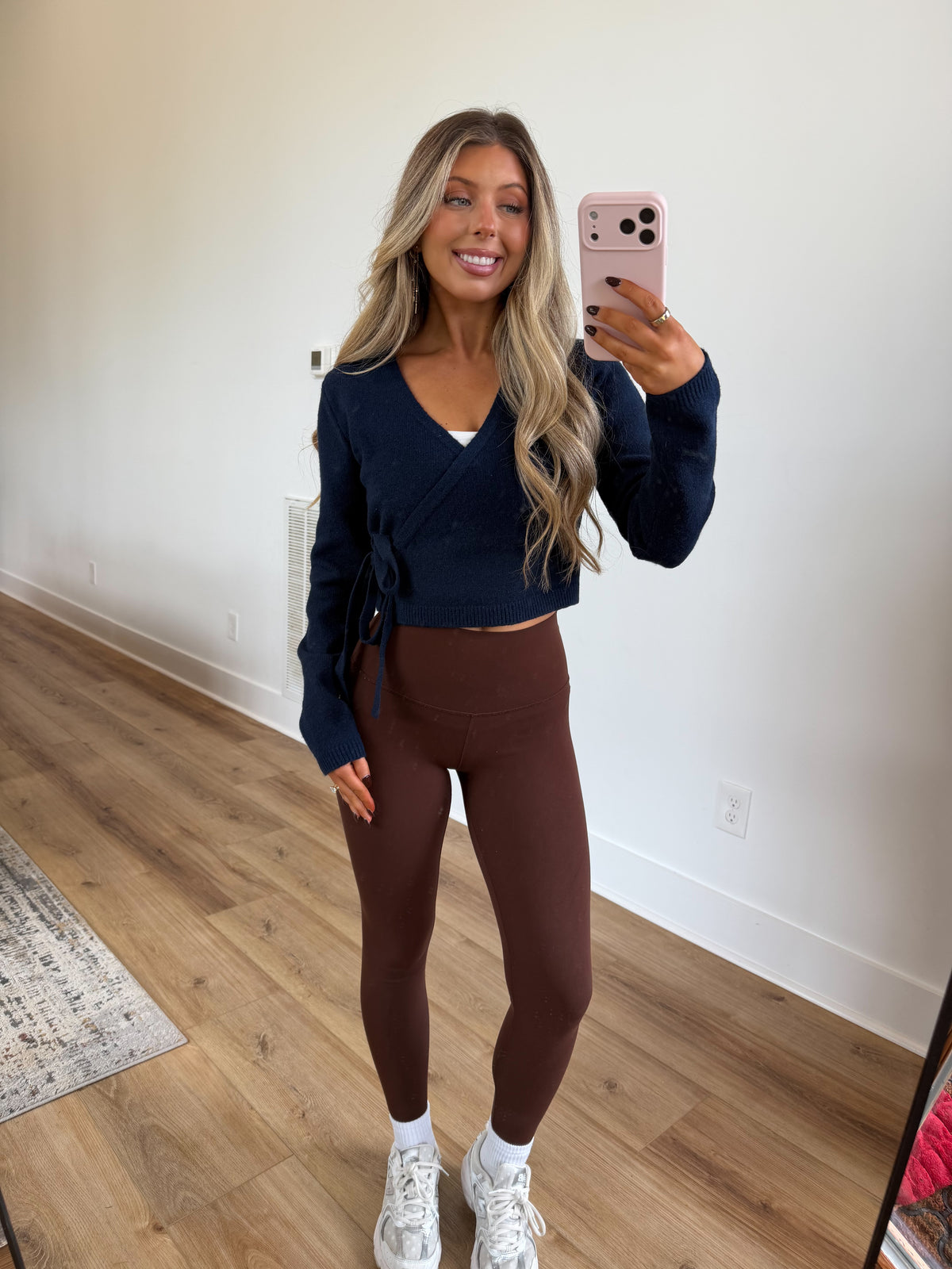 Mia Wrap Sweater (Navy)
