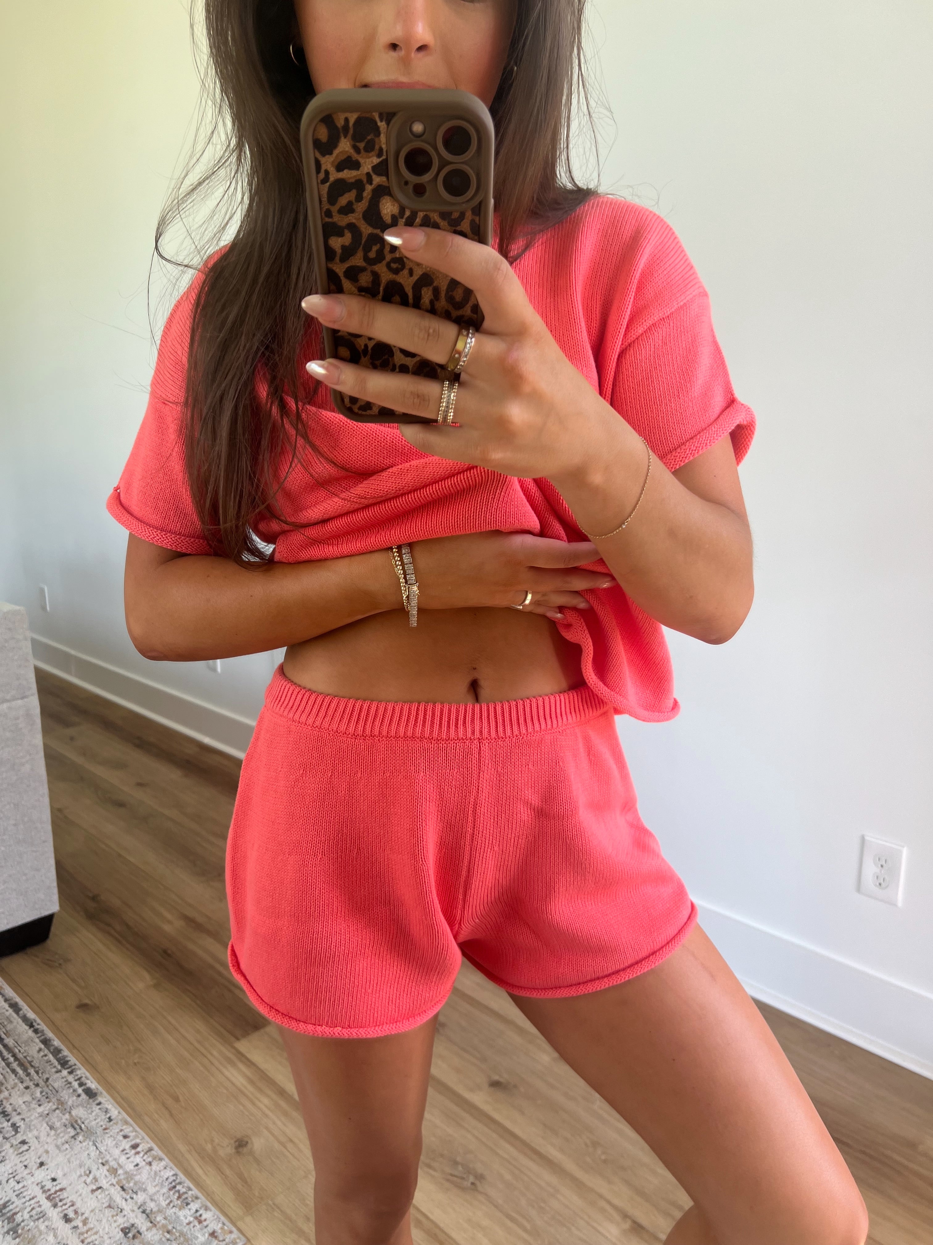 Coral Knit Lounge Set