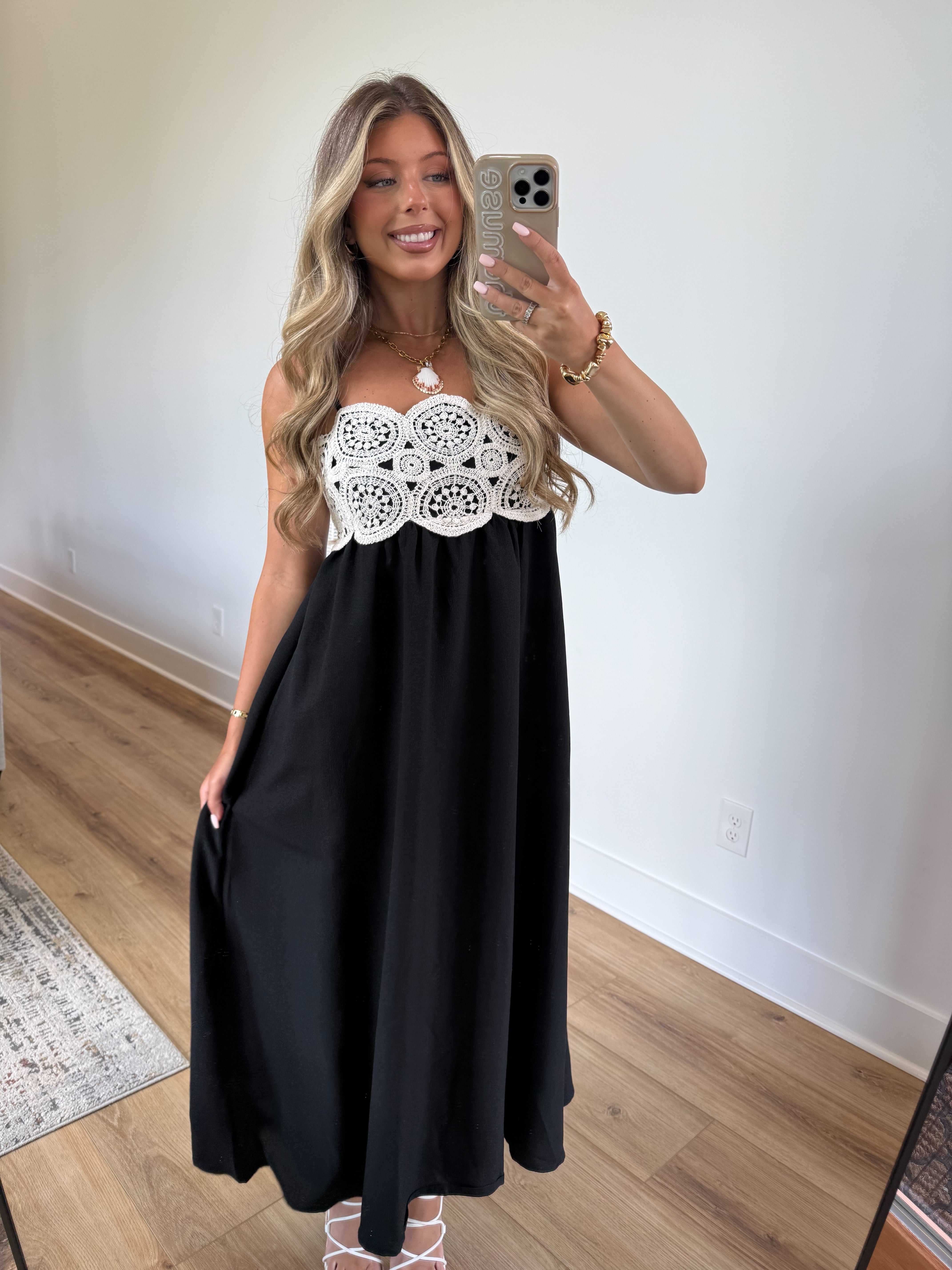 Midnight Crochet Dress