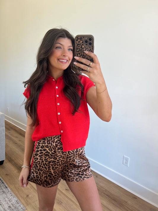 Best Dress Cardigan Vest (Red)