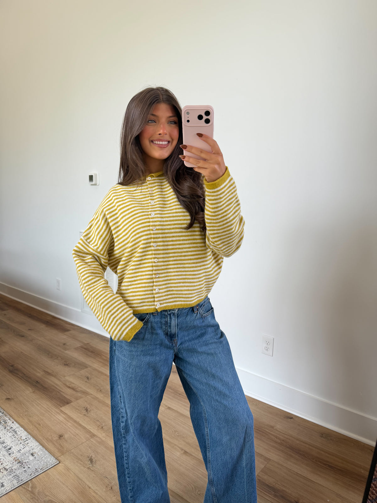 The Stripe Cardigan (Mustard)
