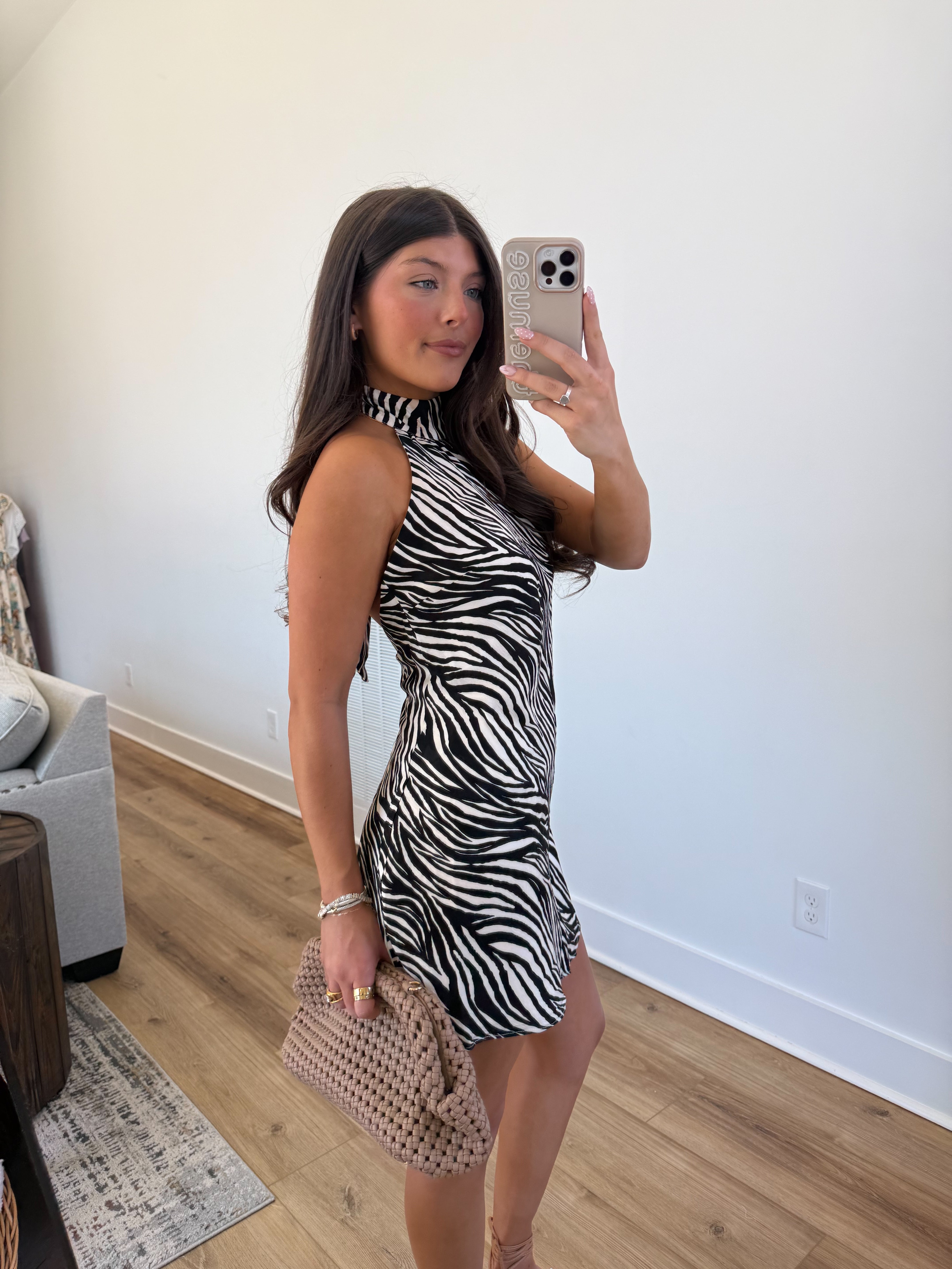 Zebra Halter Dress