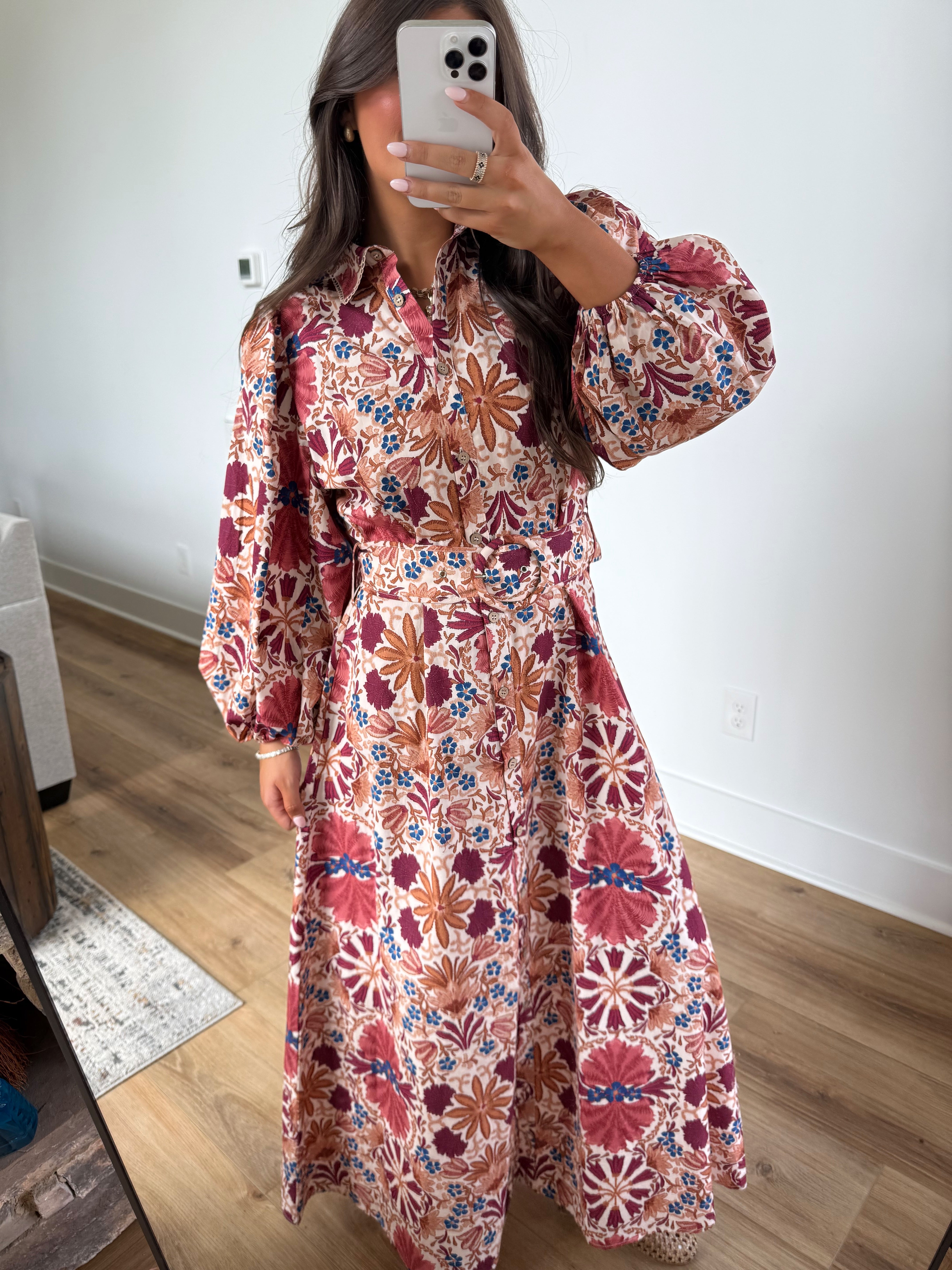 Floral Maxi Dress: Autumn Garden