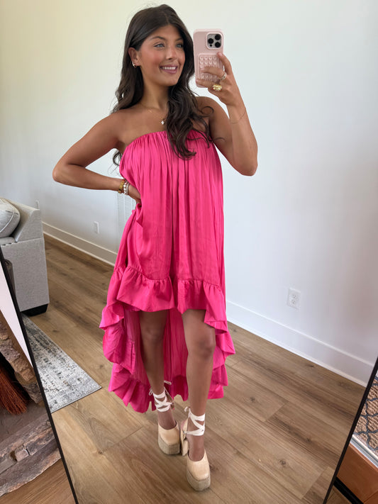 The High Society Dress (Hot Pink)