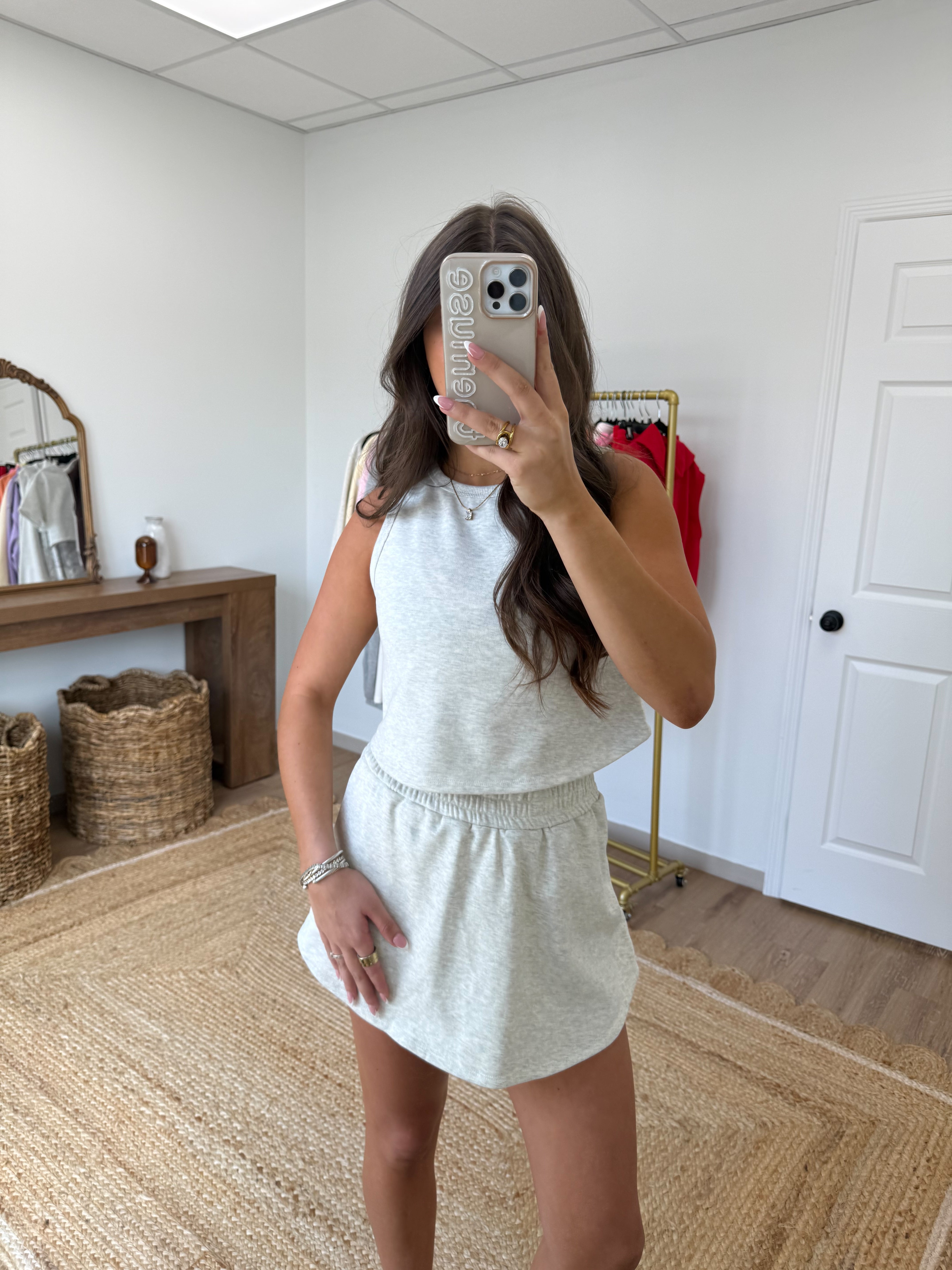 Lived in Skort Set (Grey)