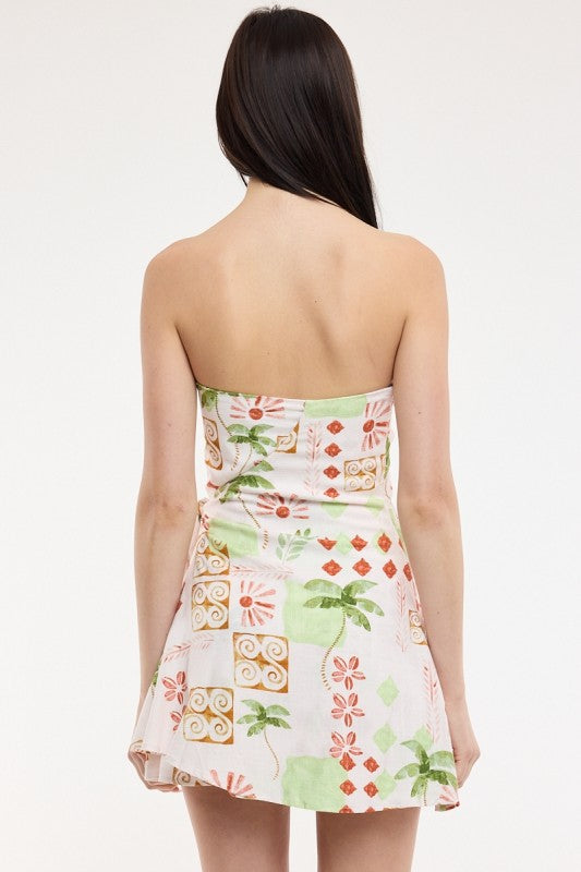 Vintage Palm Mini Dress