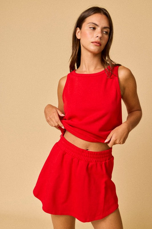 Lived in Skort Set (Red)