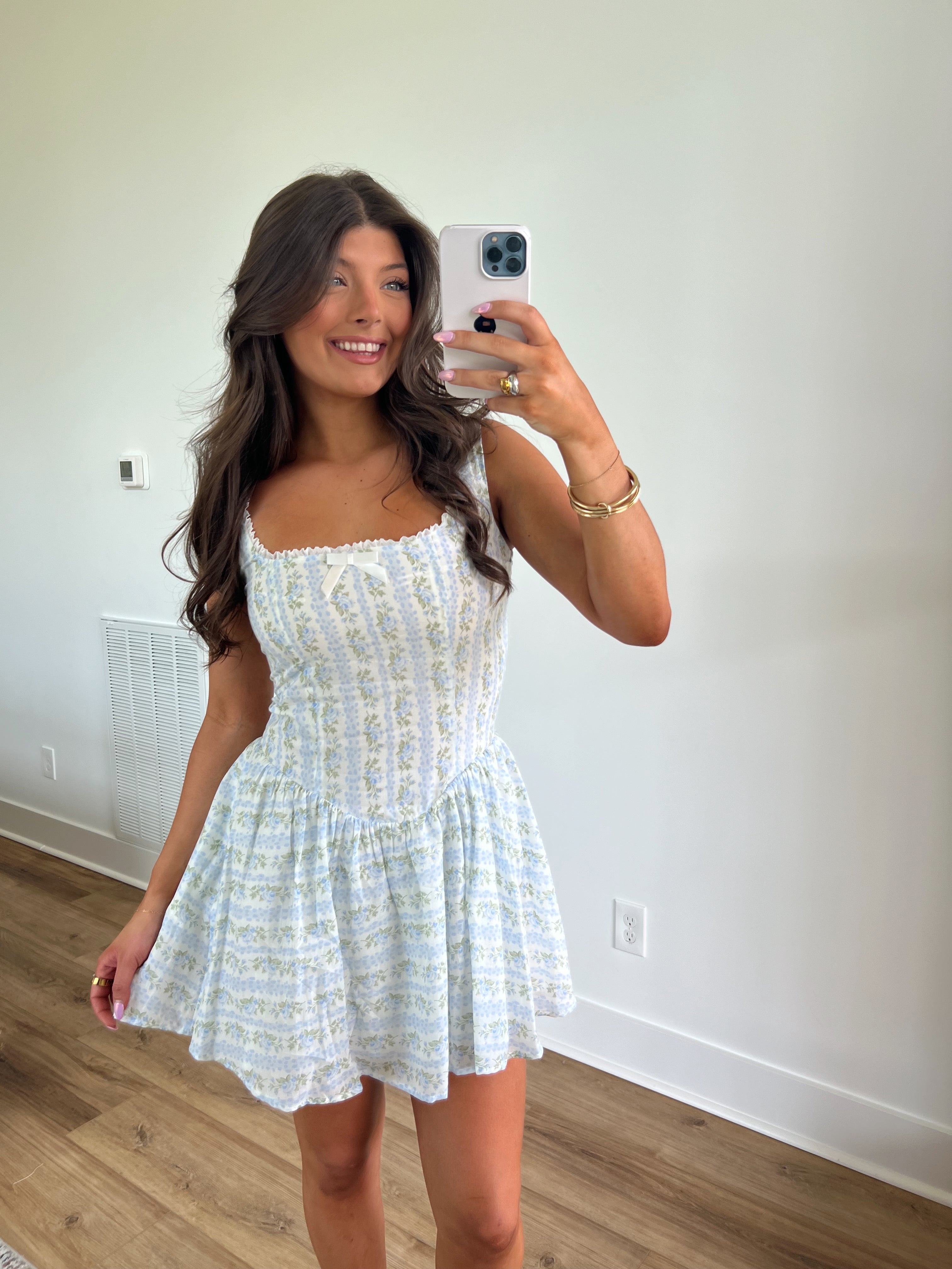 Petal Princess Mini Dress (Blue)