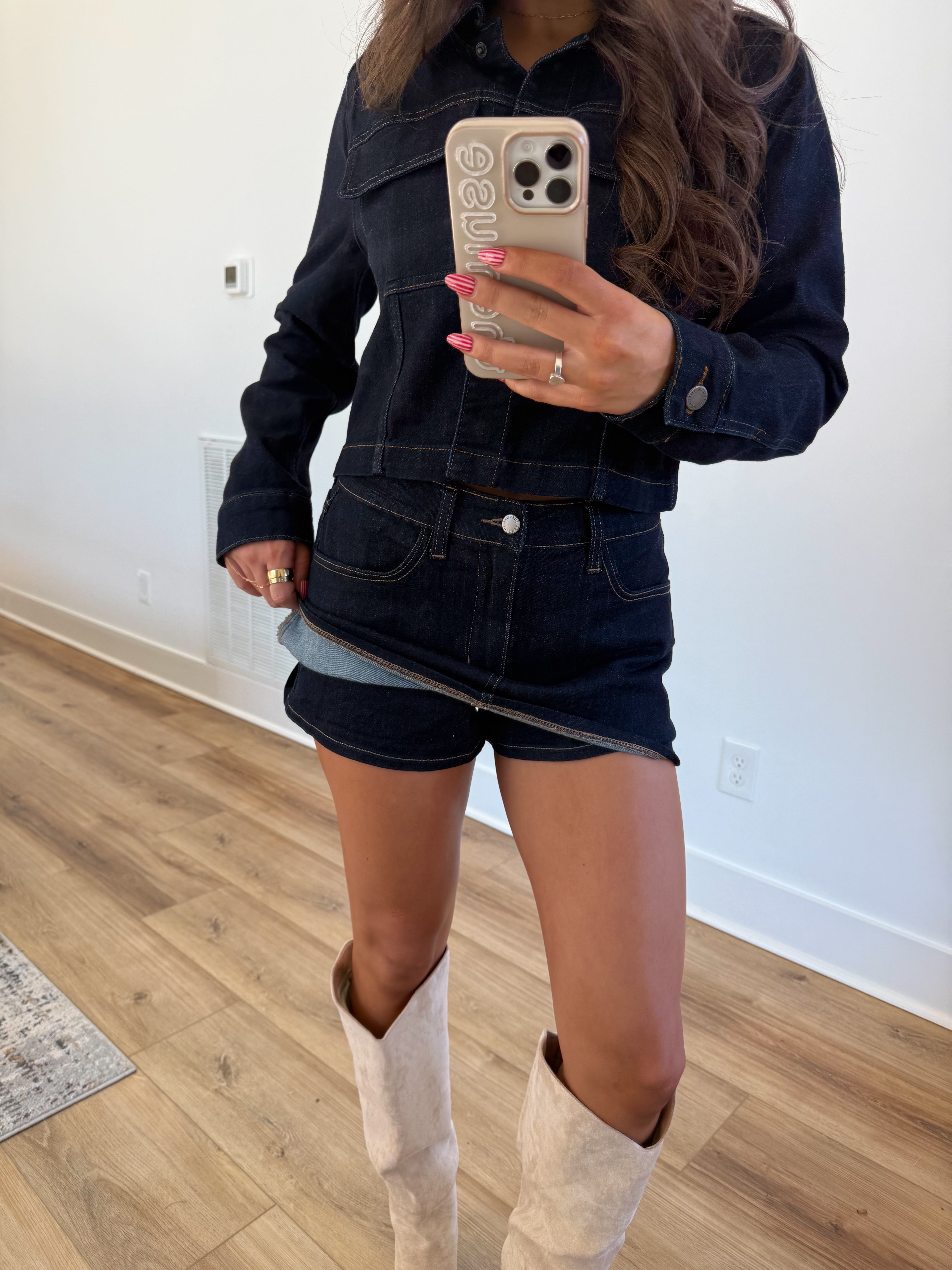 Dark Denim Skort