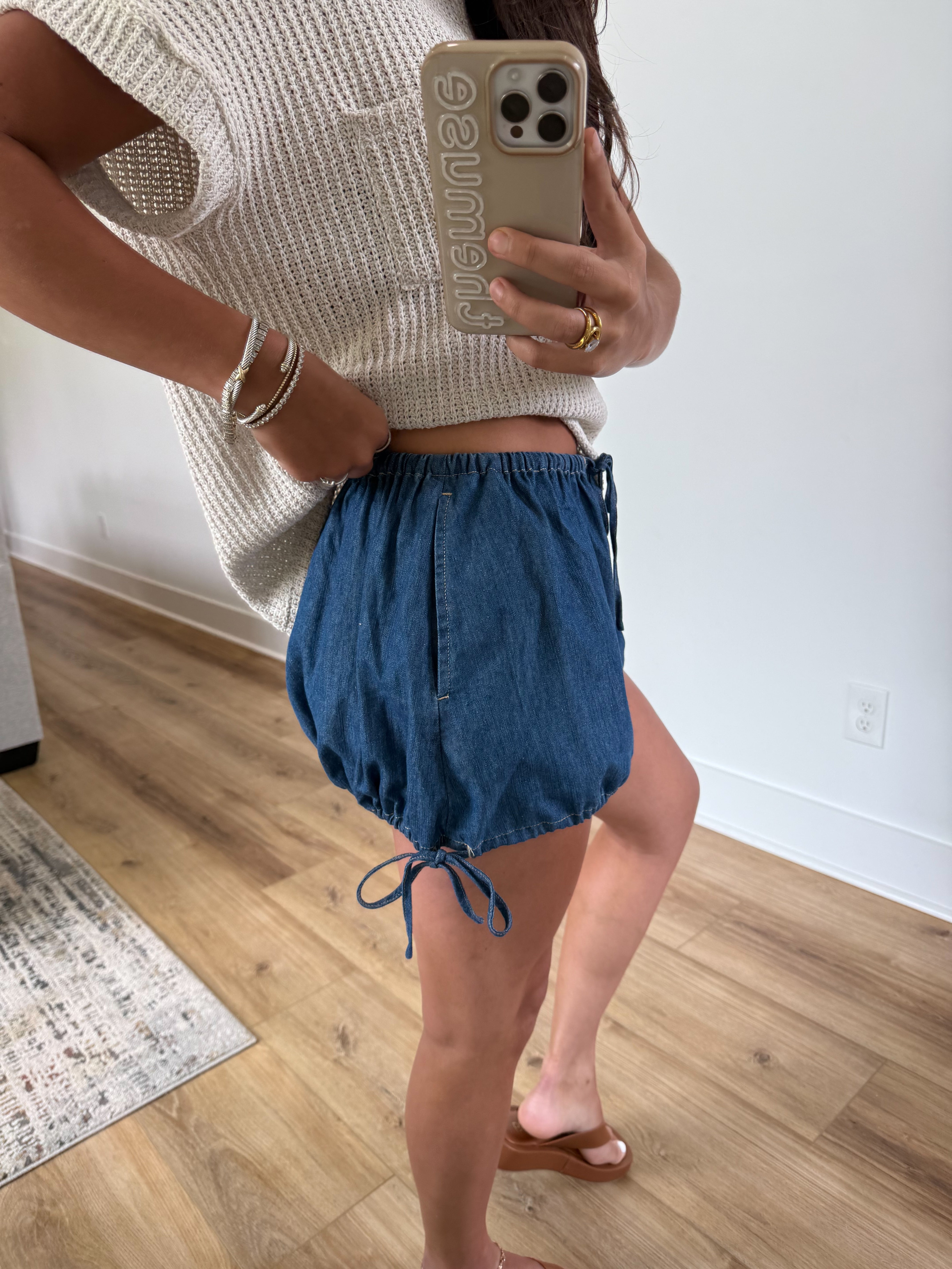 Denim Bubble Shorts