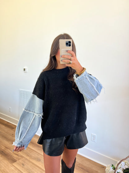 Sweater/Denim Pullover