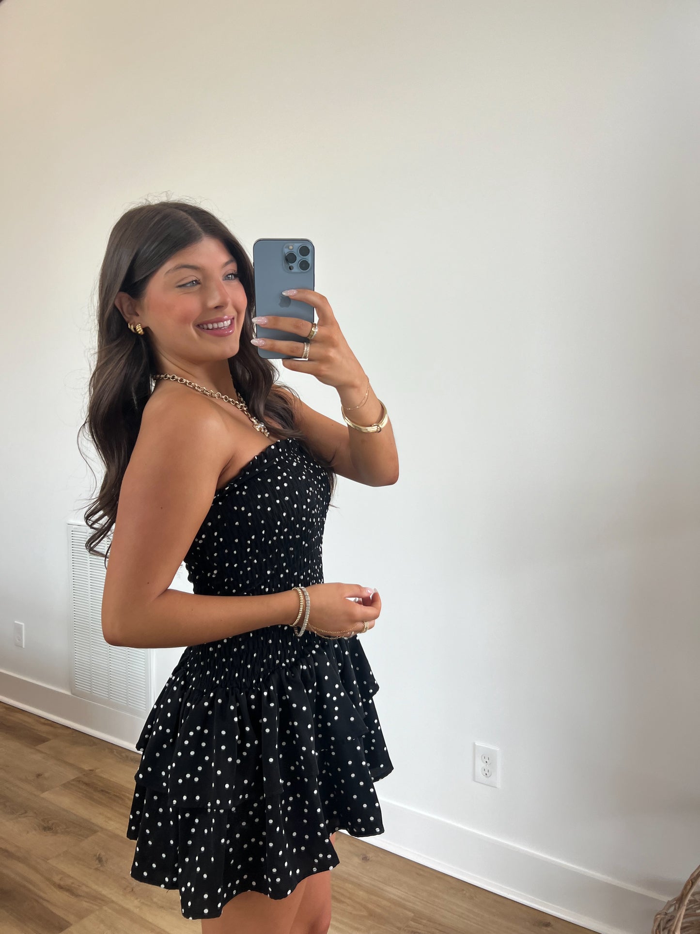 Date Night Polka Dot Mini Dress