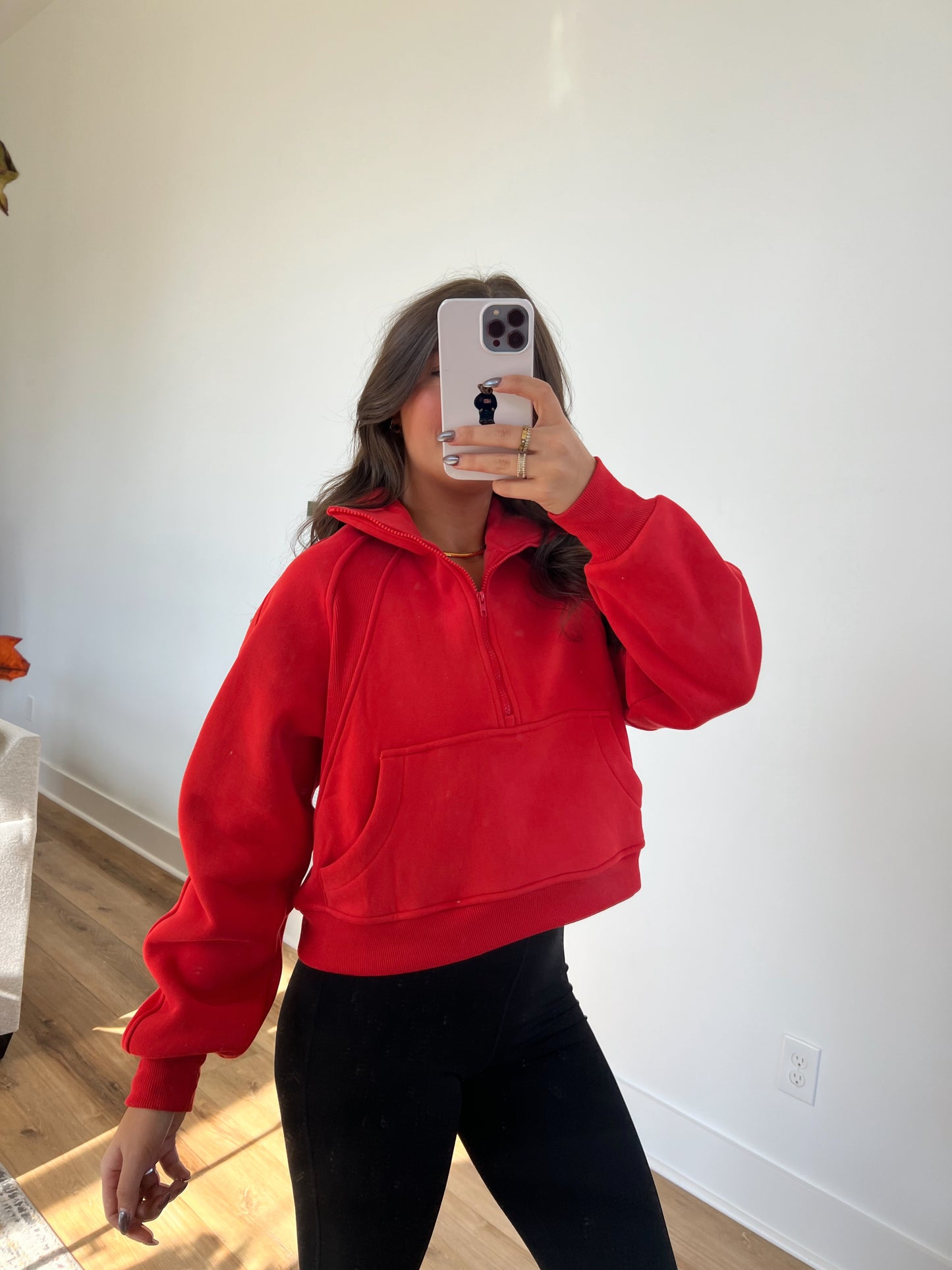 Red Muse Scuba Quarter Zip Pullover