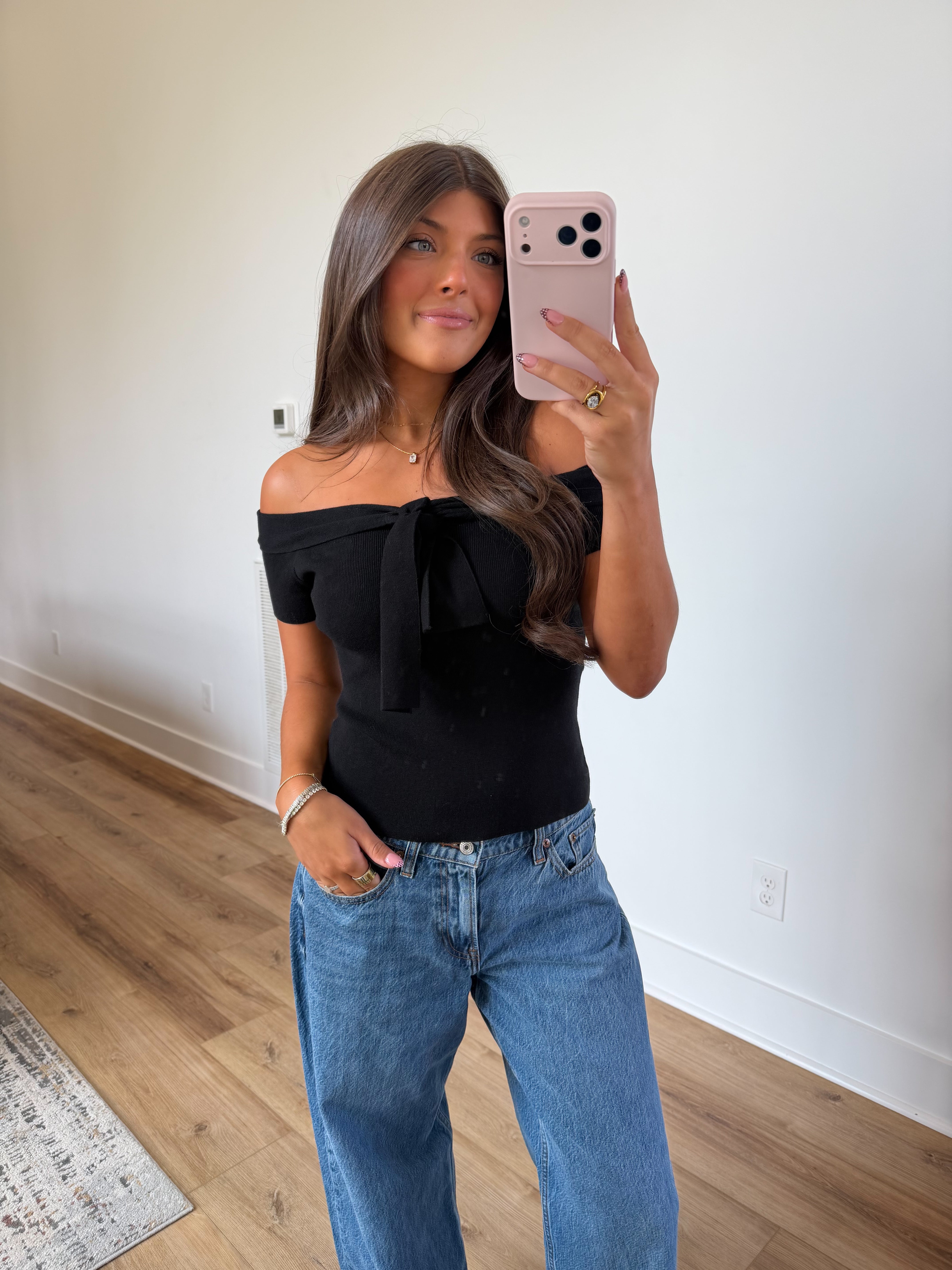 Colette Bow Top (Black)