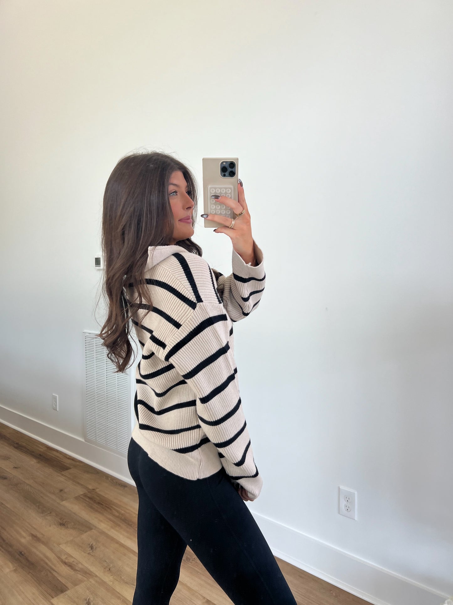 Stripe Cozy Knit Pullover