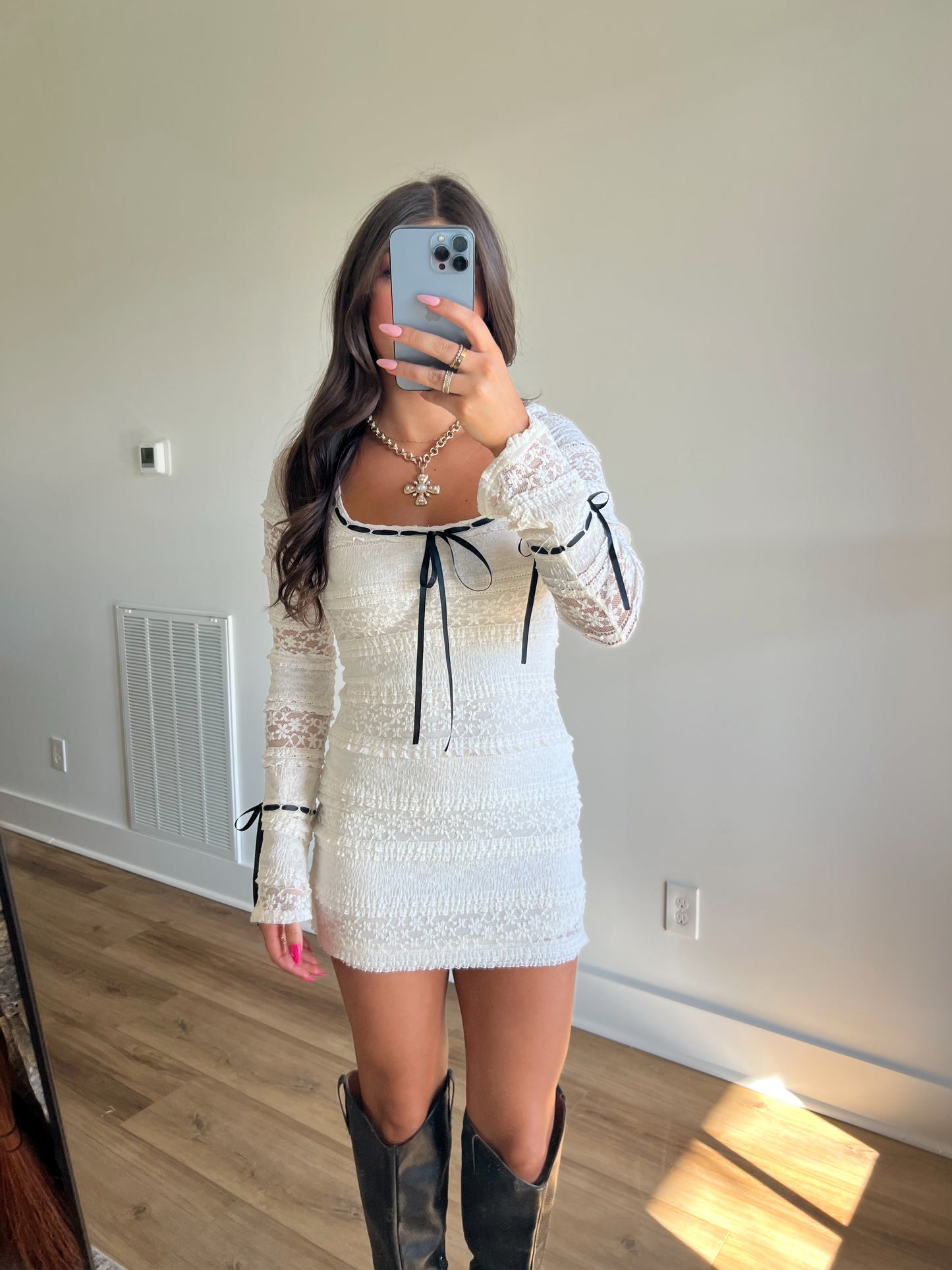 Lasso Lace Mini Dress (PRE-ORDER/Restock)