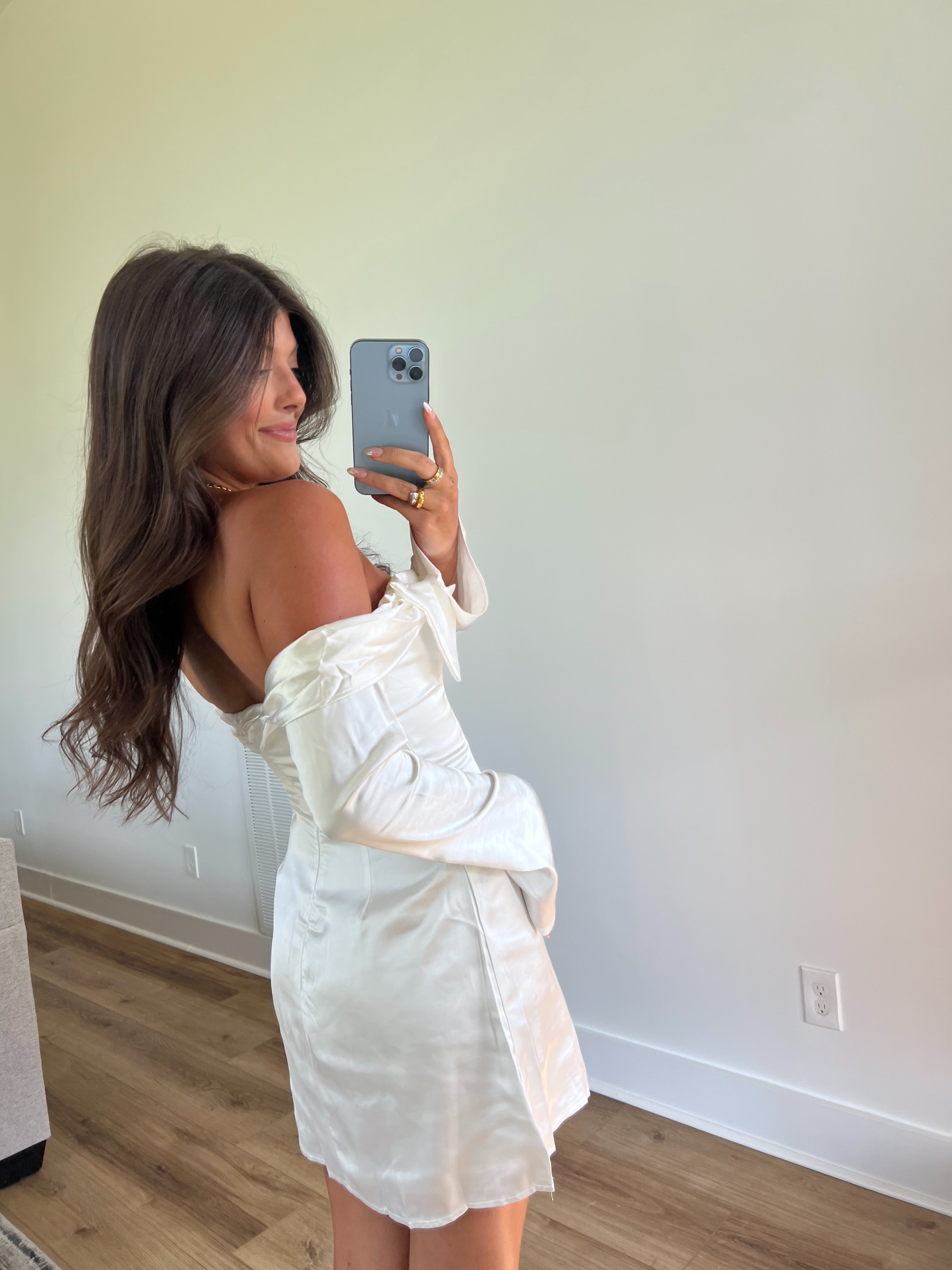 Satin Bow Mini Dress