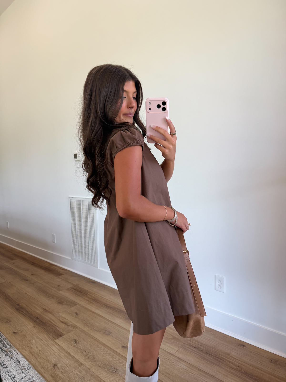 Little Miss Mini Dress (Brown)