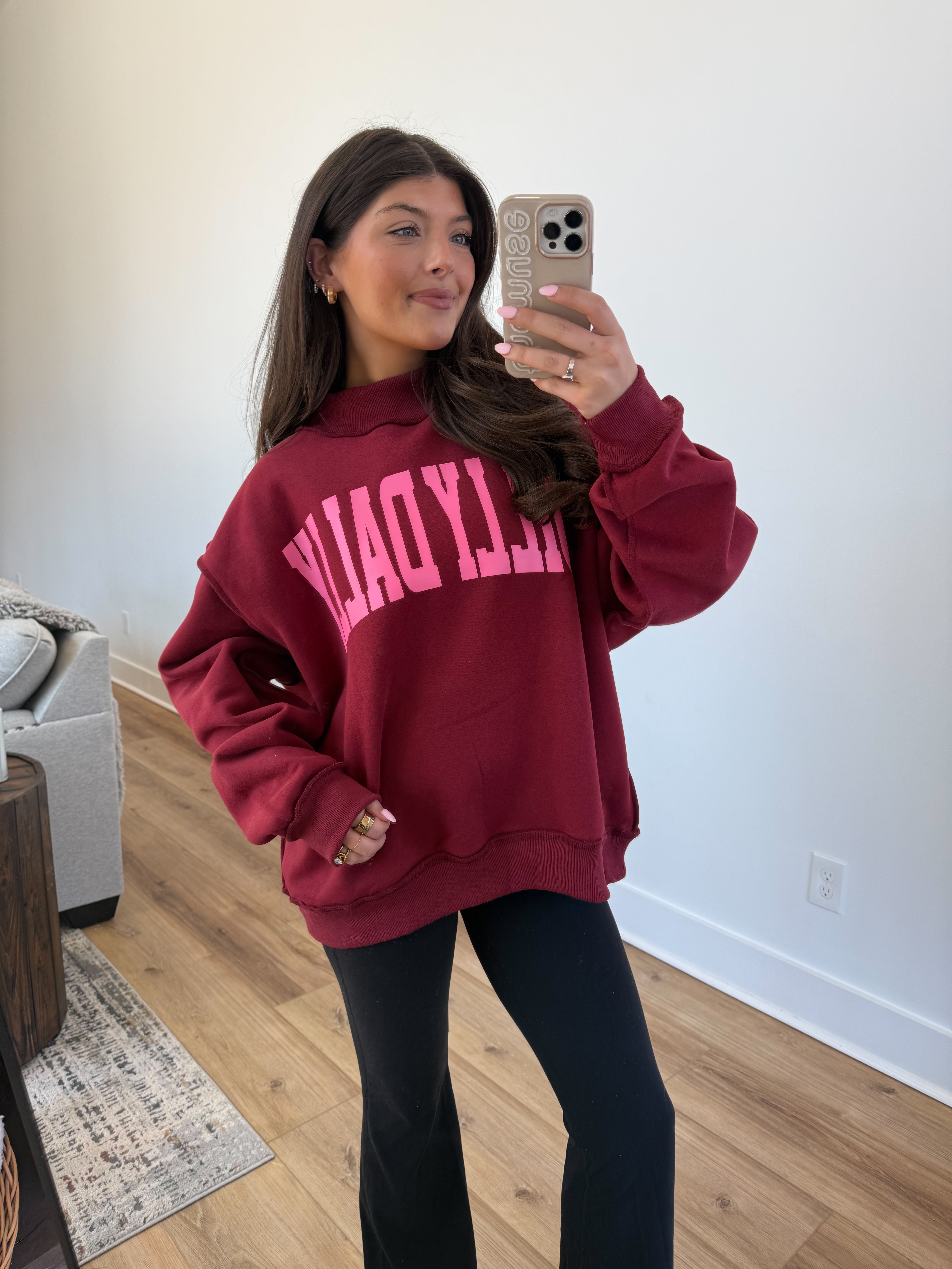 Dilly Dally Mockneck (Burgundy)