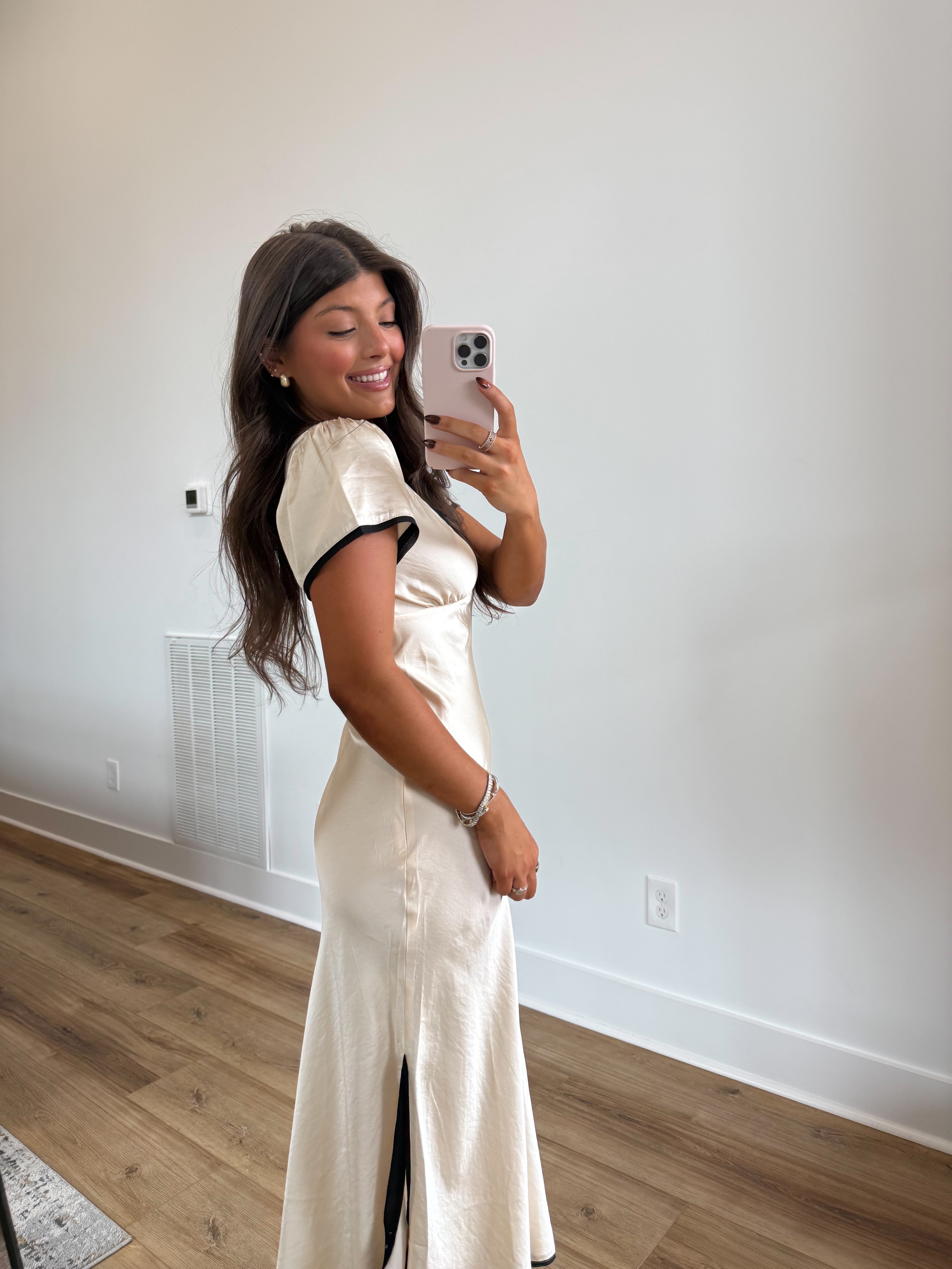 The Contrast Satin Dress